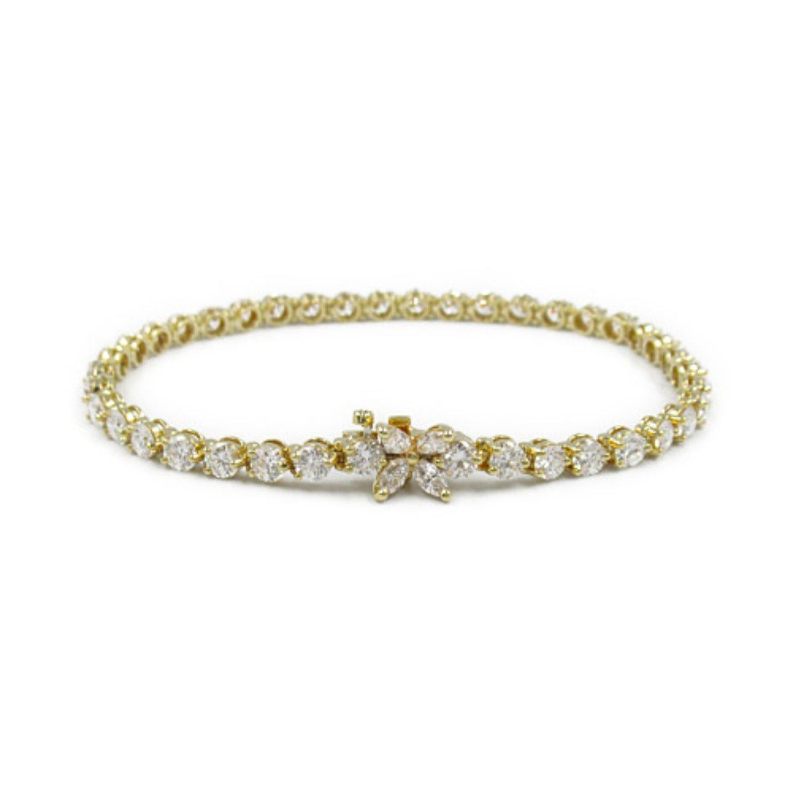 Tiffany & Co. Tiffany Co Victoria Bracelet K18 (Yellow Gold) Diamond Clear Size ONE SIZE - 2 Thumbnail