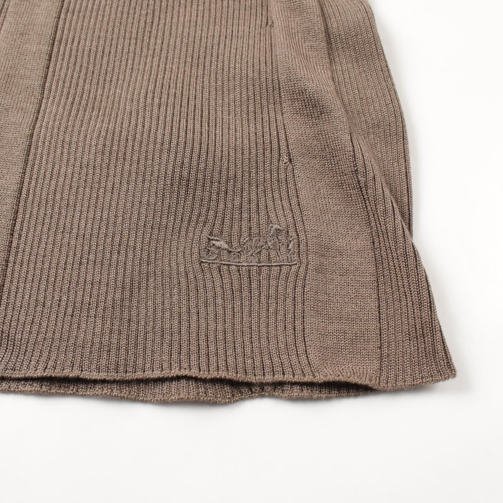 Hermes Hermes Caleche Logo Knit Turtleneck Silk Wool Gray Brown Size ONE SIZE - 5 Thumbnail