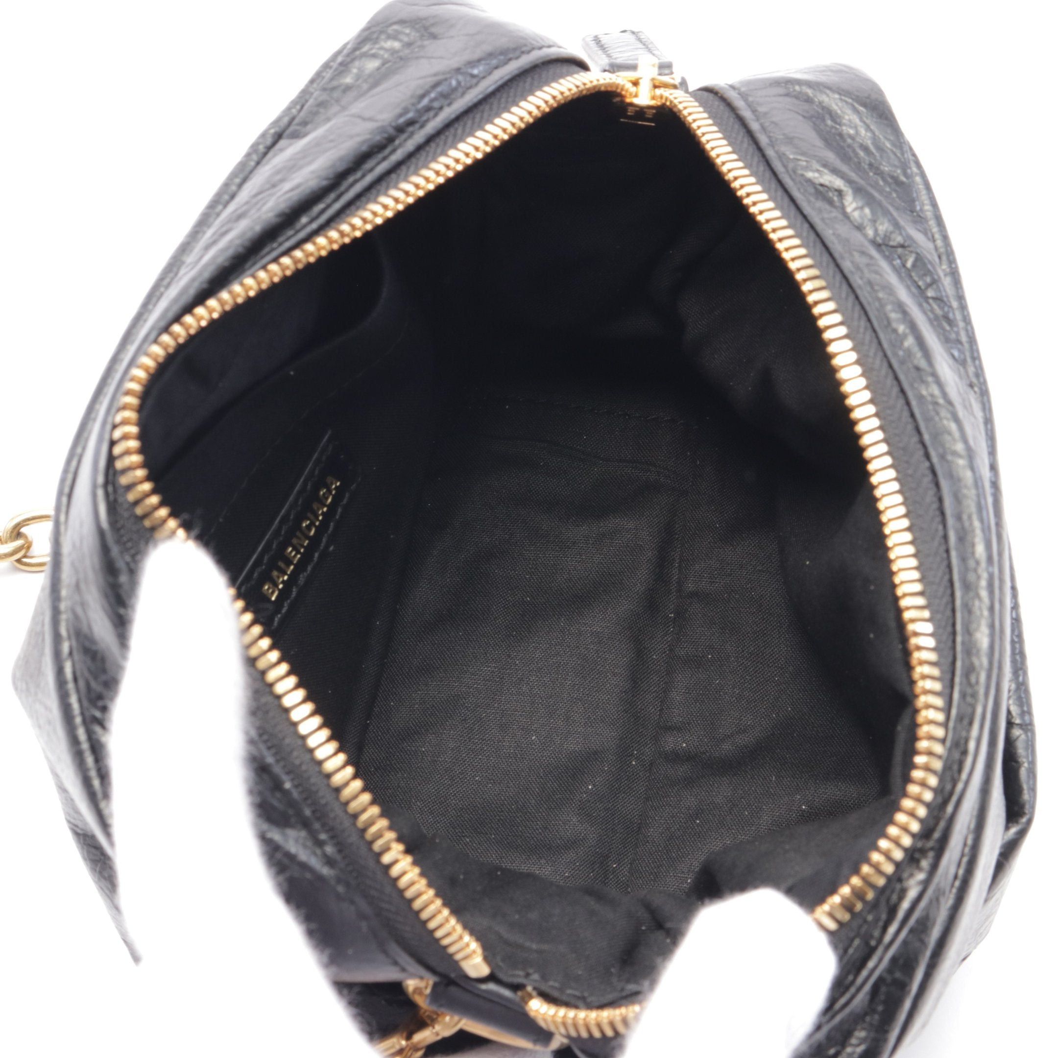 Balenciaga Balenciaga Monaco Xs Camera Bag Chain Shoulder Leather Black Size ONE SIZE - 3 Thumbnail