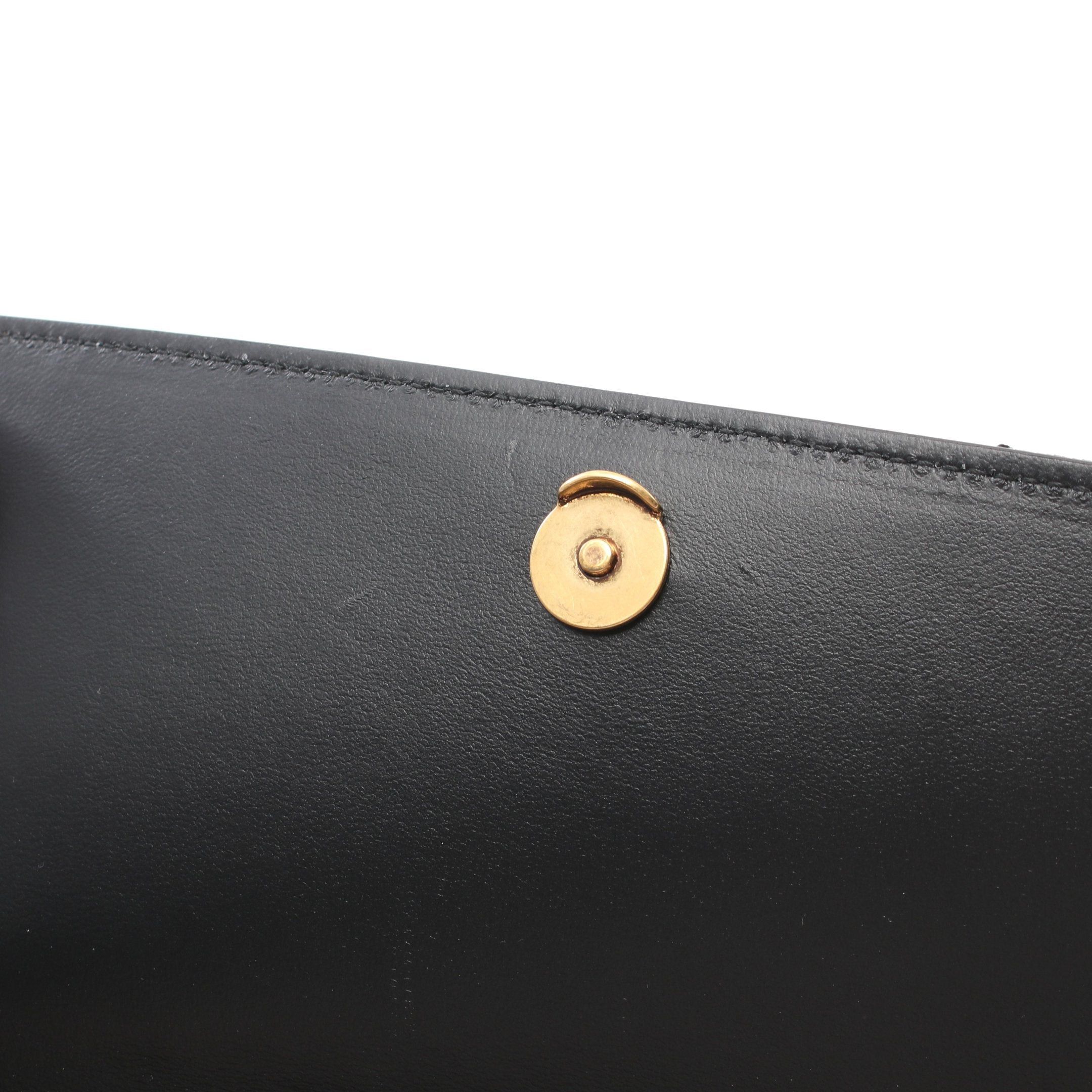 Balenciaga Balenciaga Crush Clutch Bag Chain Wallet Leather Black Size ONE SIZE - 6 Thumbnail