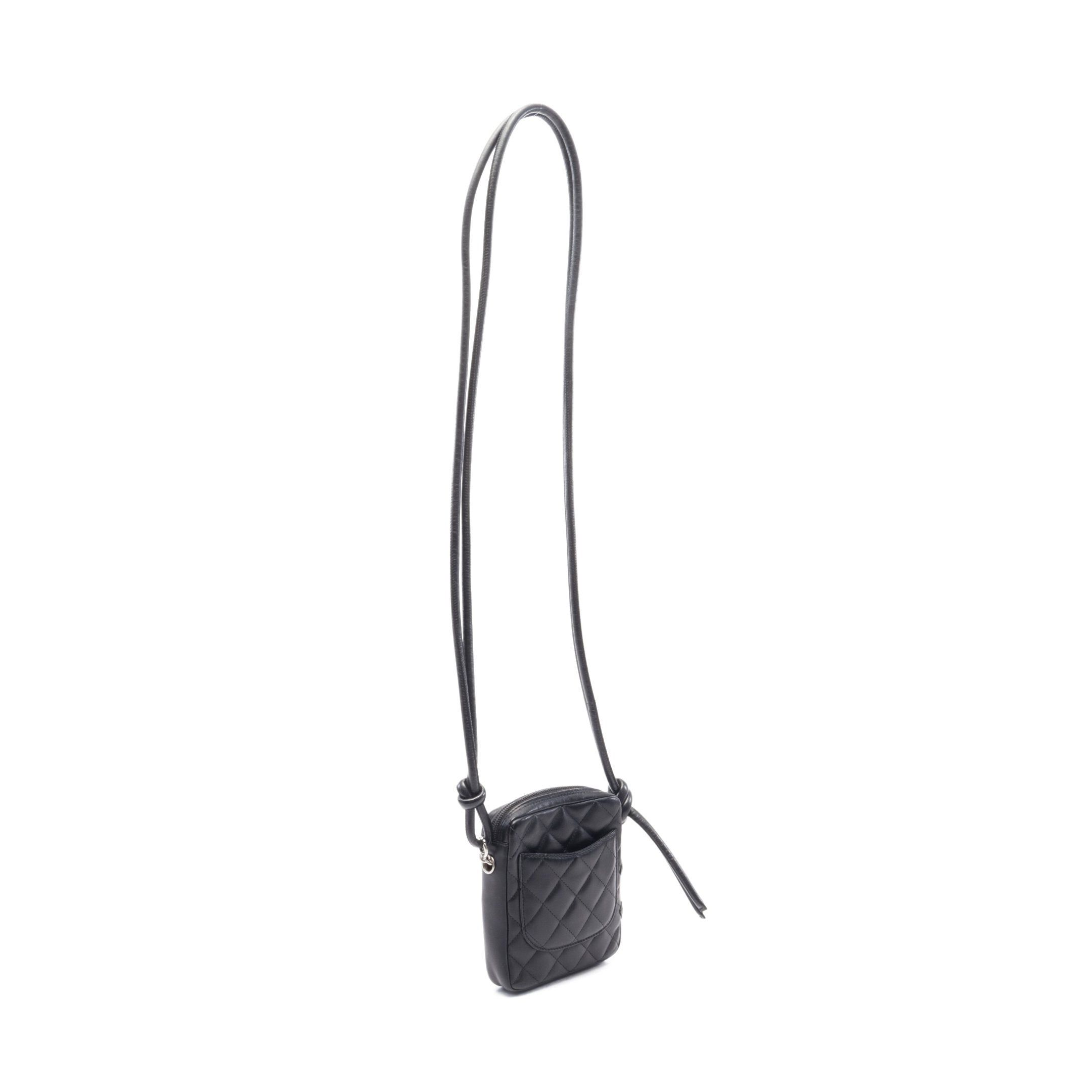 Chanel Chanel Cambon Line Pochette Shoulder Bag Leather Black Silver Hardware Size ONE SIZE - 2 Thumbnail