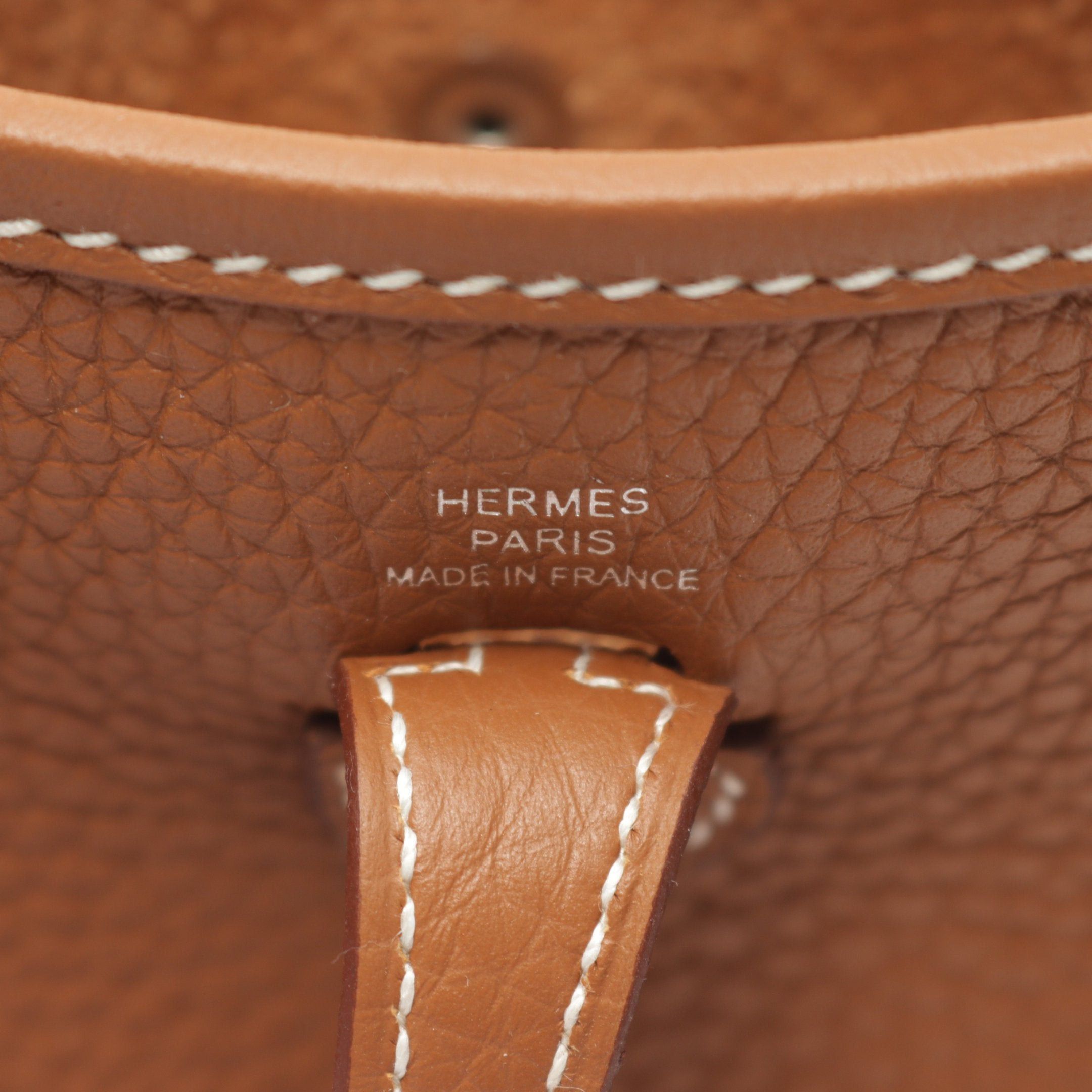 Hermes Hermes Evelyn Tpm Gold Shoulder Bag Clemence Leather Light Brown Silver Hardware Double Engraved Size ONE SIZE - 4 Thumbnail