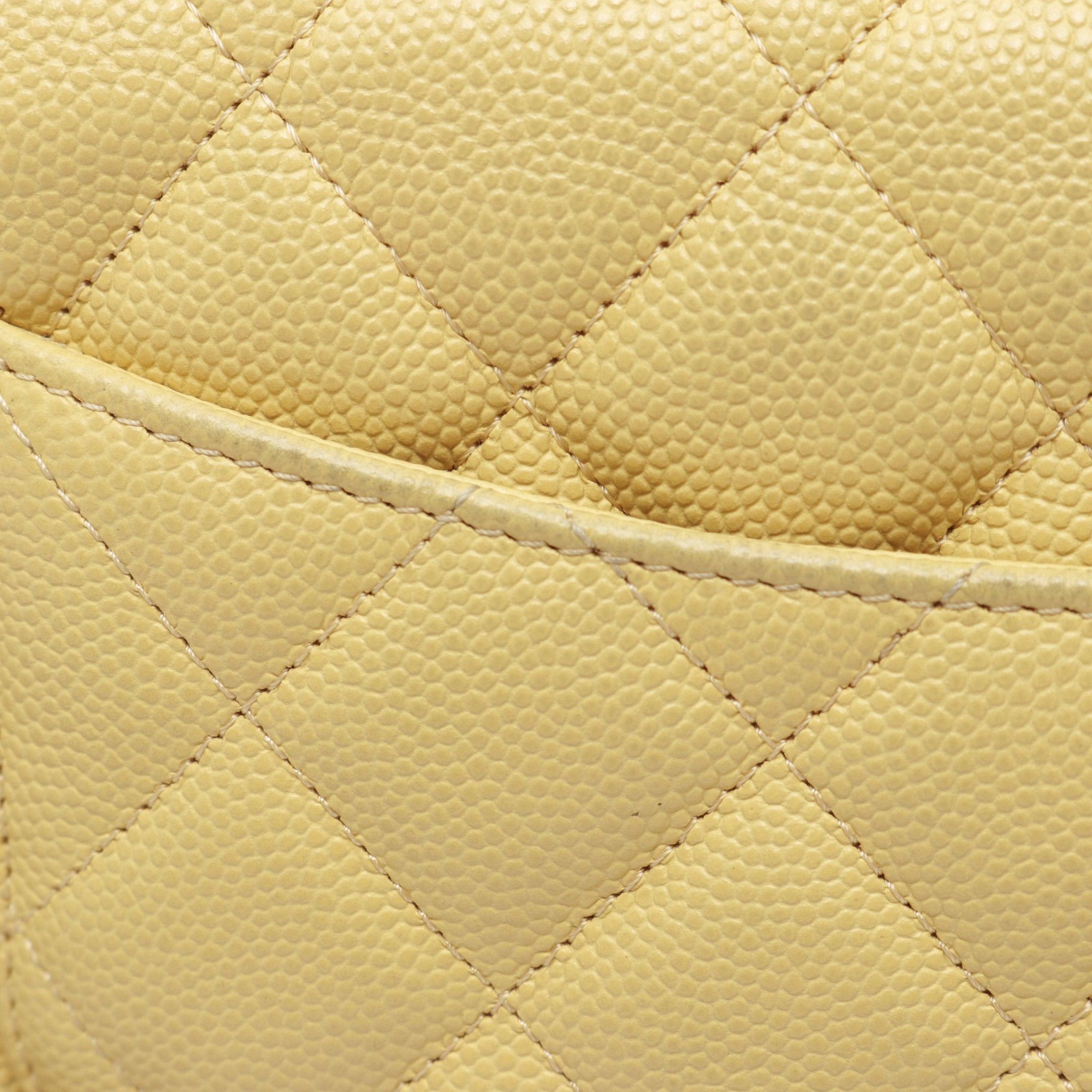 Chanel Chanel Matelasse Chain Wallet Caviar Skin Light Yellow Gold Hardware Size ONE SIZE - 8 Thumbnail