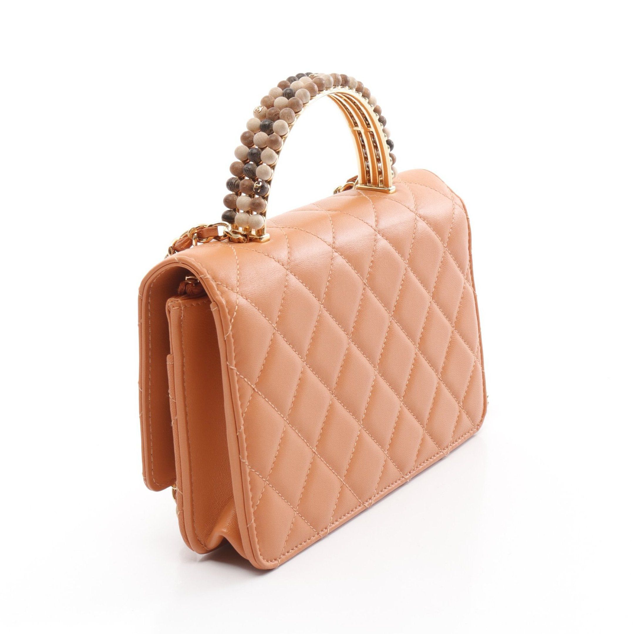 Chanel Chanel Matelasse Chain Wallet Lambskin Orange Gold Hardware Size ONE SIZE - 2 Thumbnail