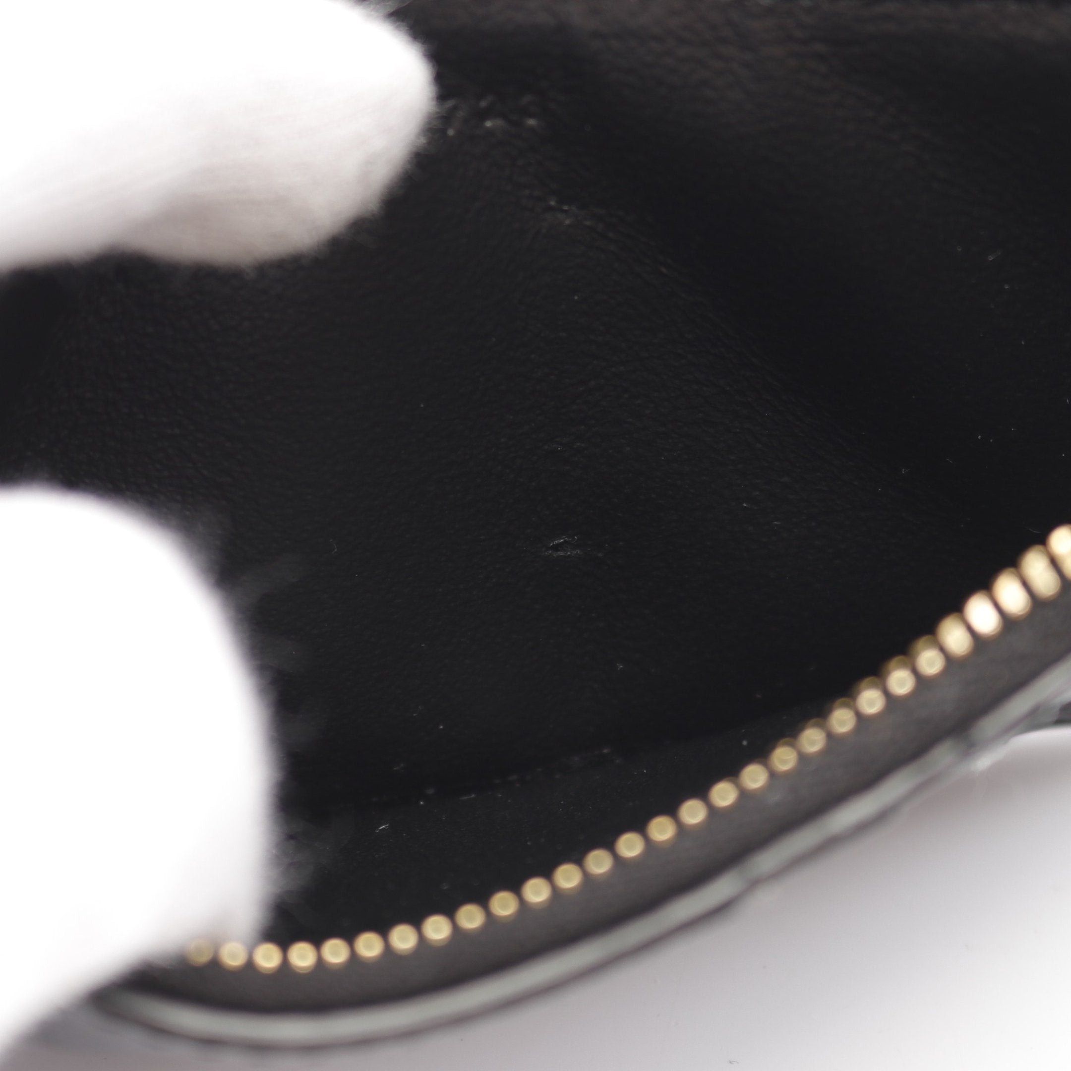 Yves Saint Laurent Yves Saint Laurent Monogram Fragment Zip Card Case Coin Purse Leather Black Size ONE SIZE - 6 Thumbnail