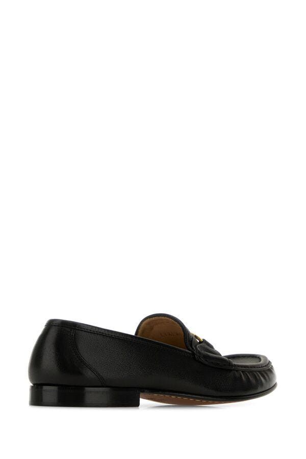 Valentino Black Leather Vlogo Loafers Size US 9 / IT 39 - 5 Thumbnail