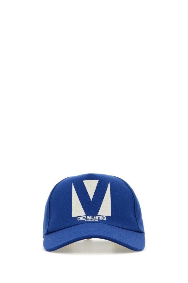 Valentino Electric Blue Cotton Baseball Cap Size ONE SIZE - 3 Thumbnail