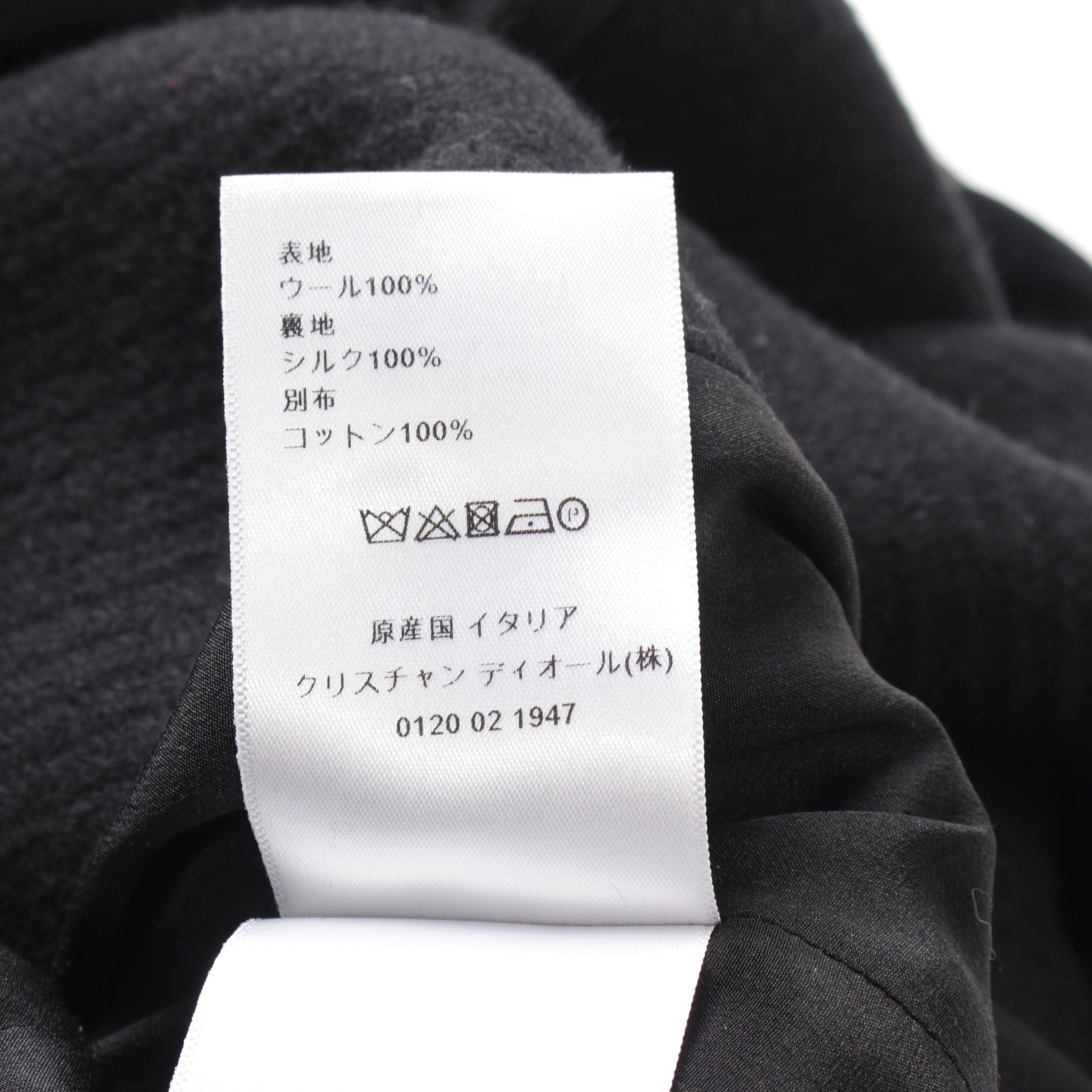 Dior Dior Coat Wool Black Double Breasted Size ONE SIZE - 4 Thumbnail