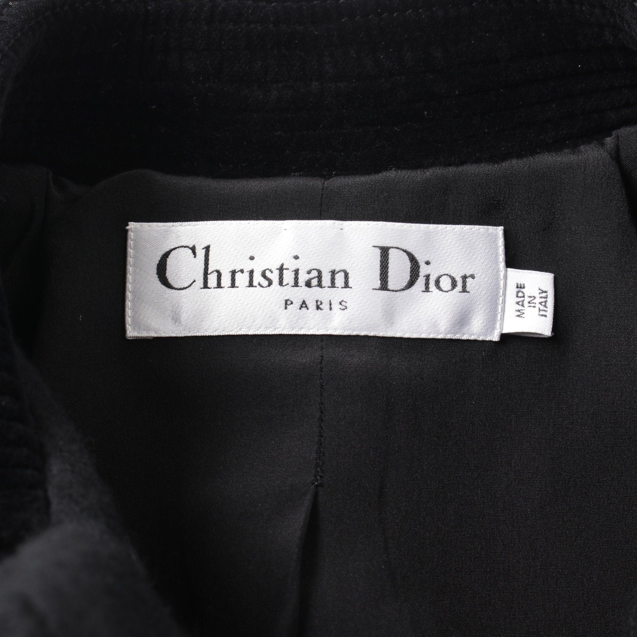 Dior Dior Coat Wool Black Double Breasted Size ONE SIZE - 3 Thumbnail