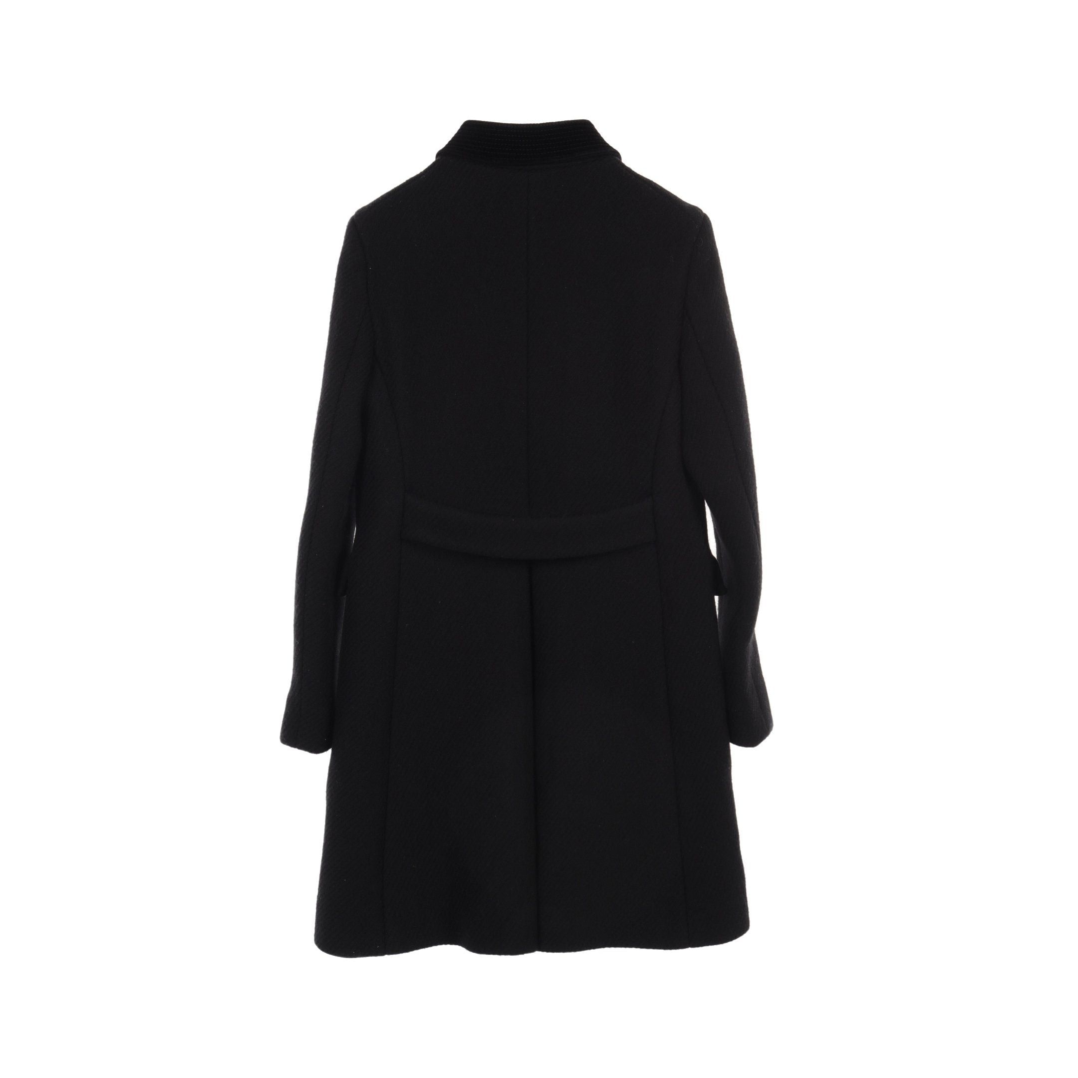 Dior Dior Coat Wool Black Double Breasted Size ONE SIZE - 2 Thumbnail