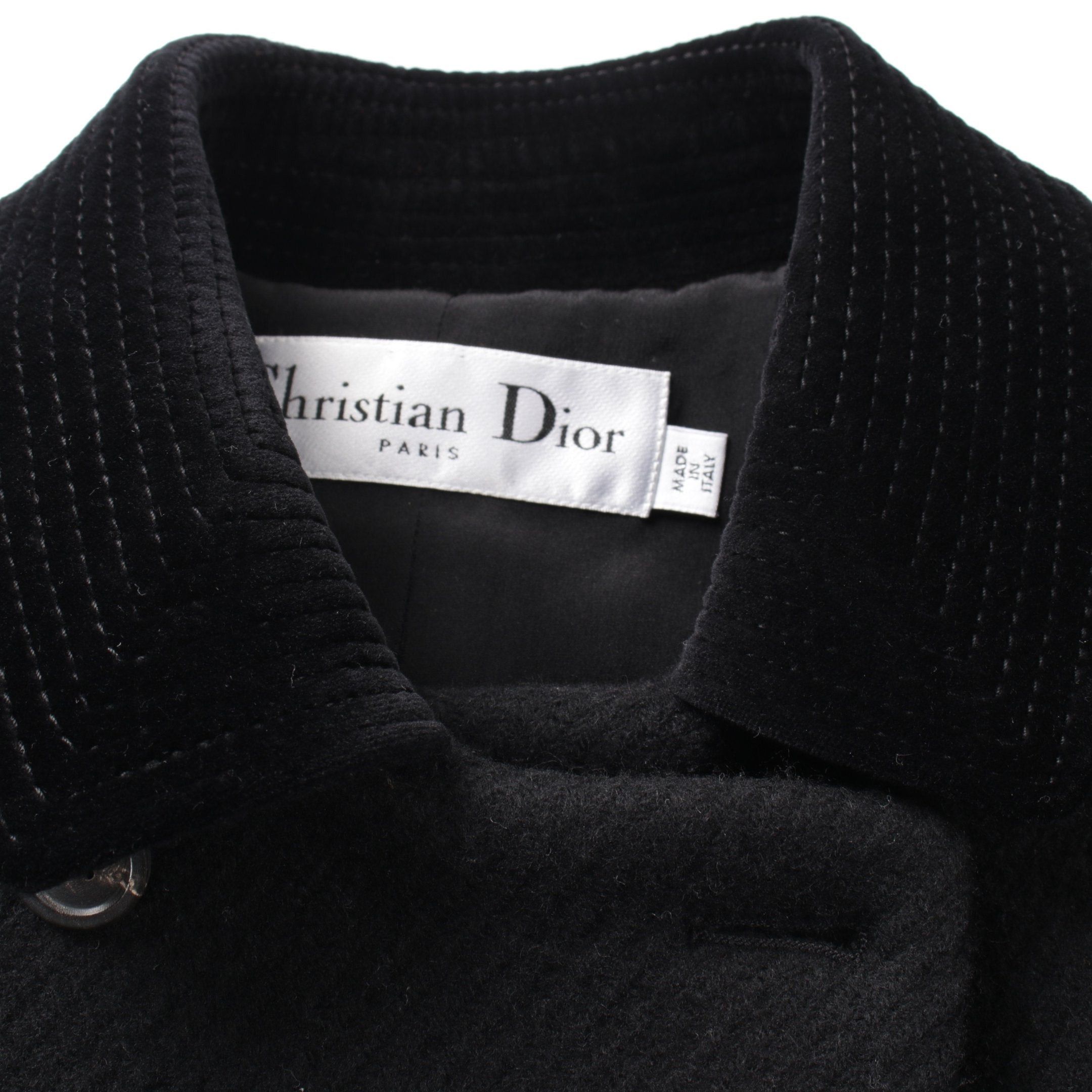 Dior Dior Coat Wool Black Double Breasted Size ONE SIZE - 6 Thumbnail
