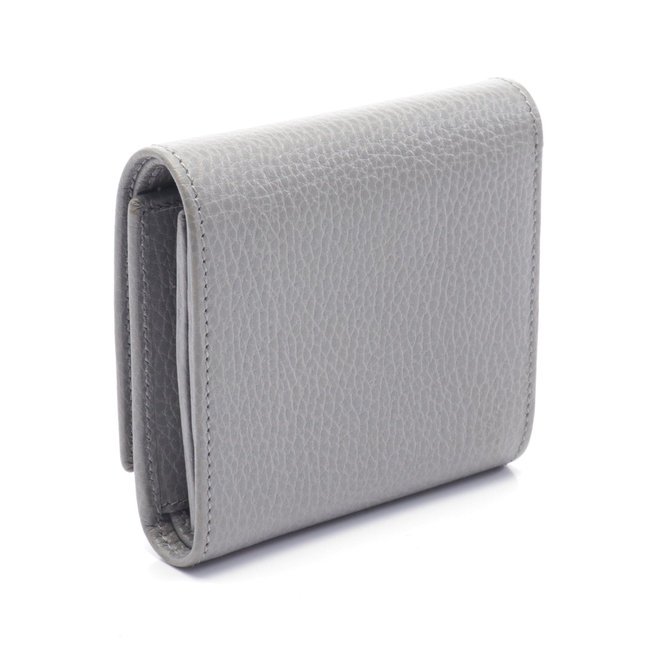 Gucci Gucci Gg Marmont Bi-Fold Wallet Leather Gray Size ONE SIZE - 2 Thumbnail