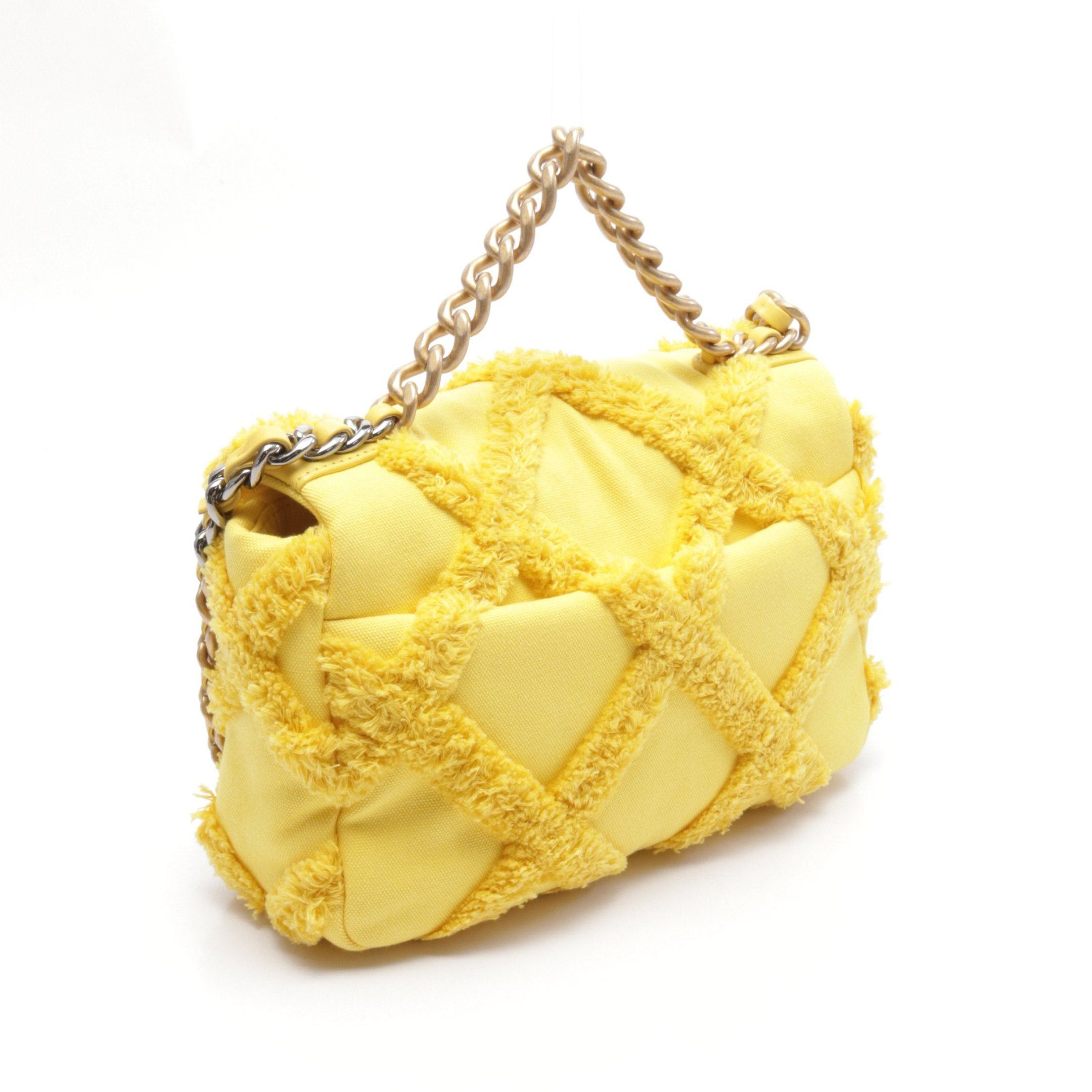 Chanel Chanel 19 Dizeneuf Matelasse Chain Shoulder Bag Canvas Yellow Combination Metal Fittings Size ONE SIZE - 2 Thumbnail