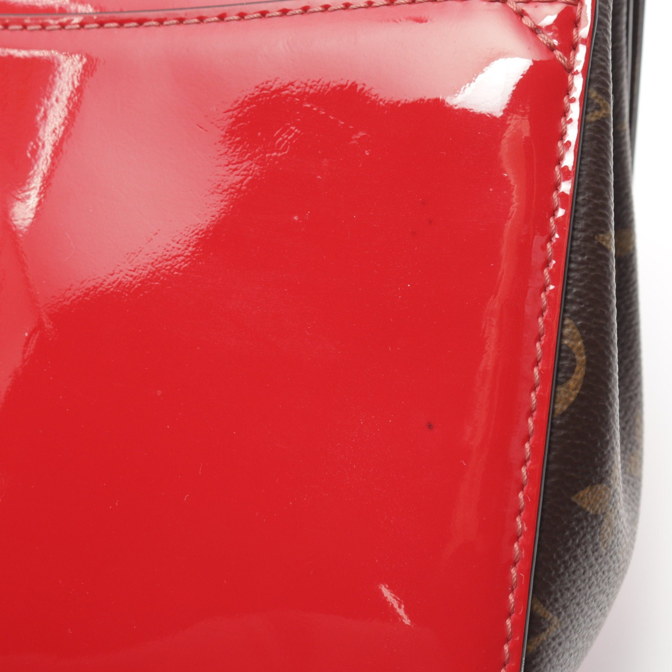 Louis Vuitton Louis Vuitton Cherry Wood Bb Scarlet Handbag Leather Red Brown Size ONE SIZE - 10 Thumbnail
