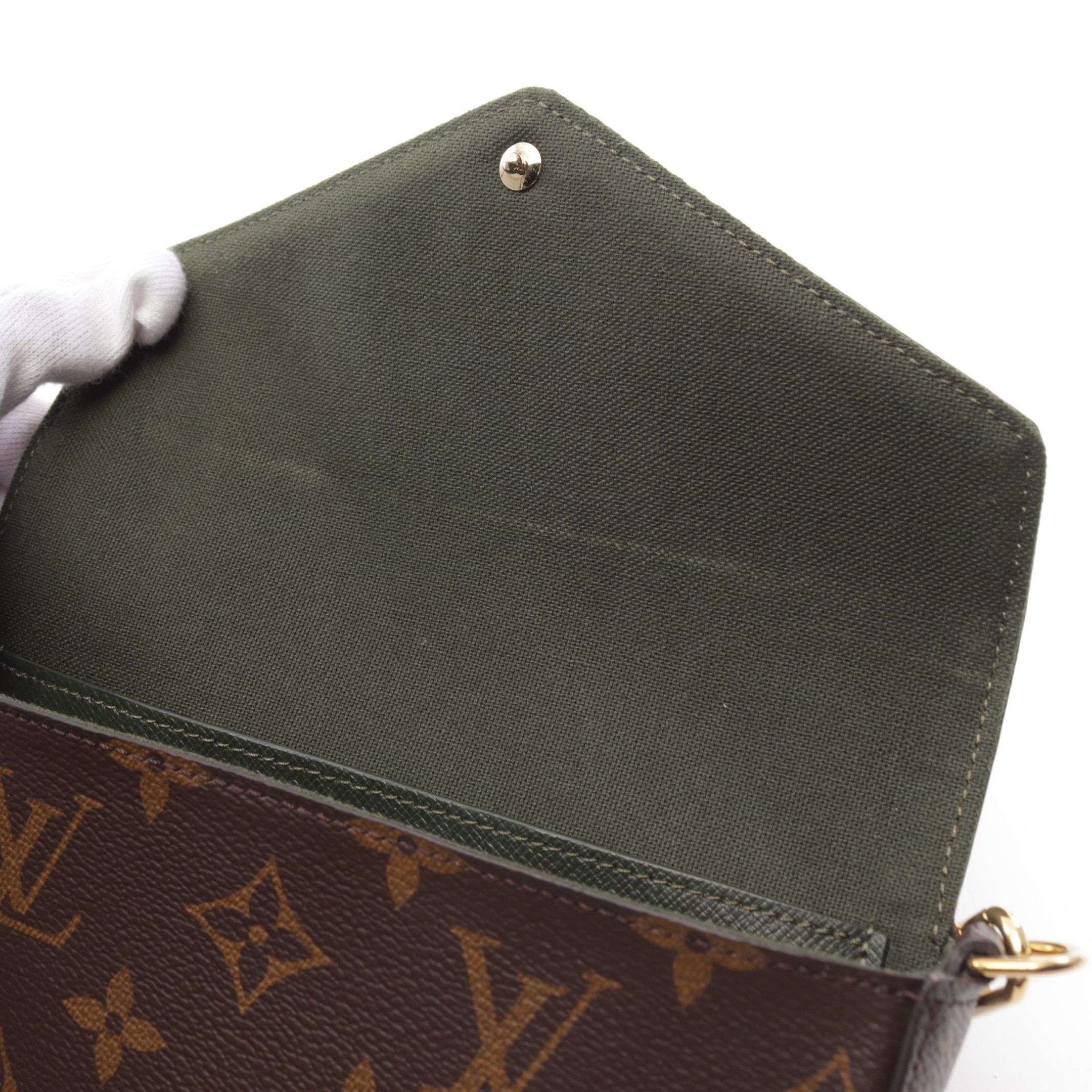 Louis Vuitton Louis Vuitton Multy Pochette Felicie Monogram Shoulder Bag Brown Dark Green Size ONE SIZE - 5 Thumbnail