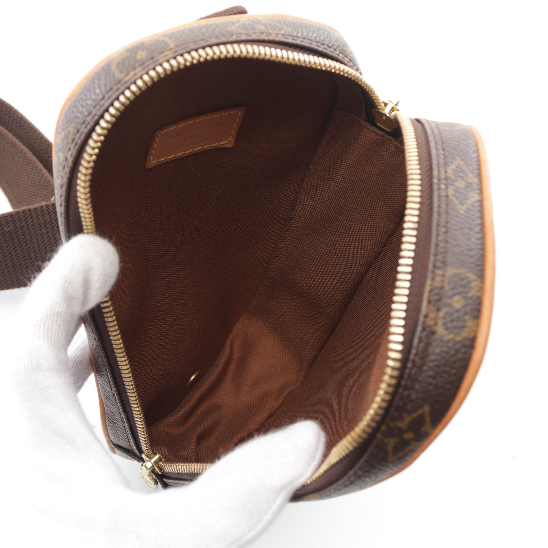 Louis Vuitton Louis Vuitton Pochette Ganju Monogram Body Bag Leather Brown Size ONE SIZE - 3 Thumbnail