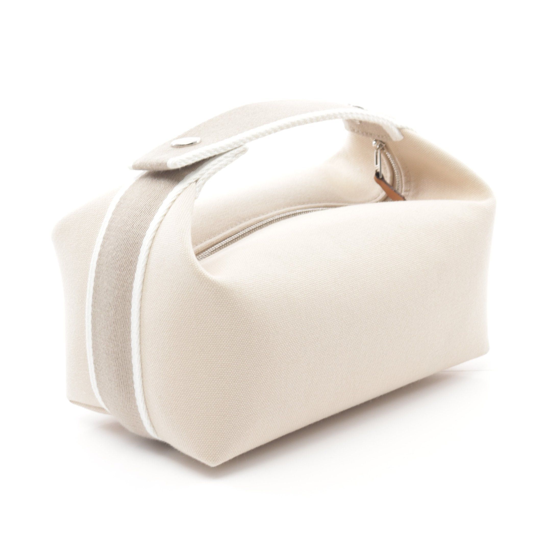 Hermes Hermes Bride-A-Brac Pm Handbag Canvas Light Beige Gray White Silver Hardware Size ONE SIZE - 2 Thumbnail