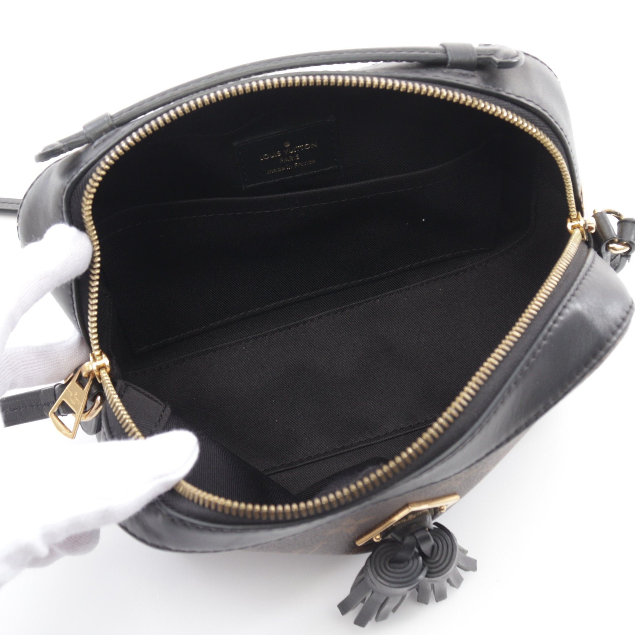 Louis Vuitton Louis Vuitton Saintonge Monogram Noir Shoulder Bag Leather Brown Black Size ONE SIZE - 3 Thumbnail