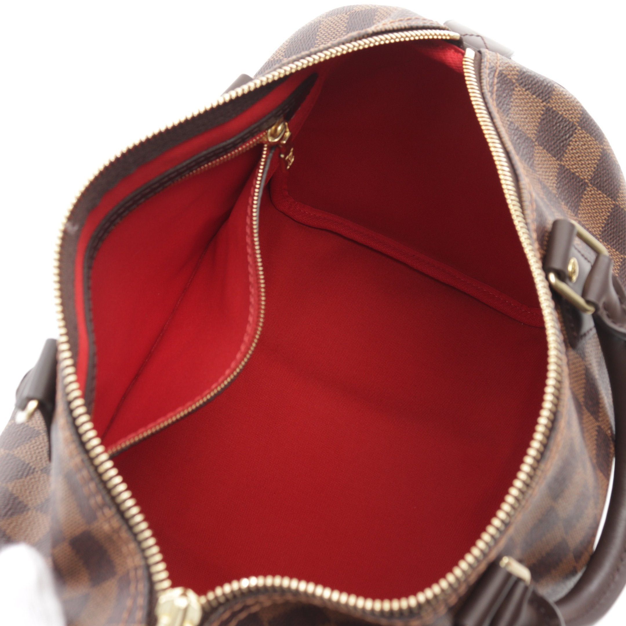 Louis Vuitton Louis Vuitton Speedy 30 Damier Ebene Handbag Leather Brown Size ONE SIZE - 3 Thumbnail