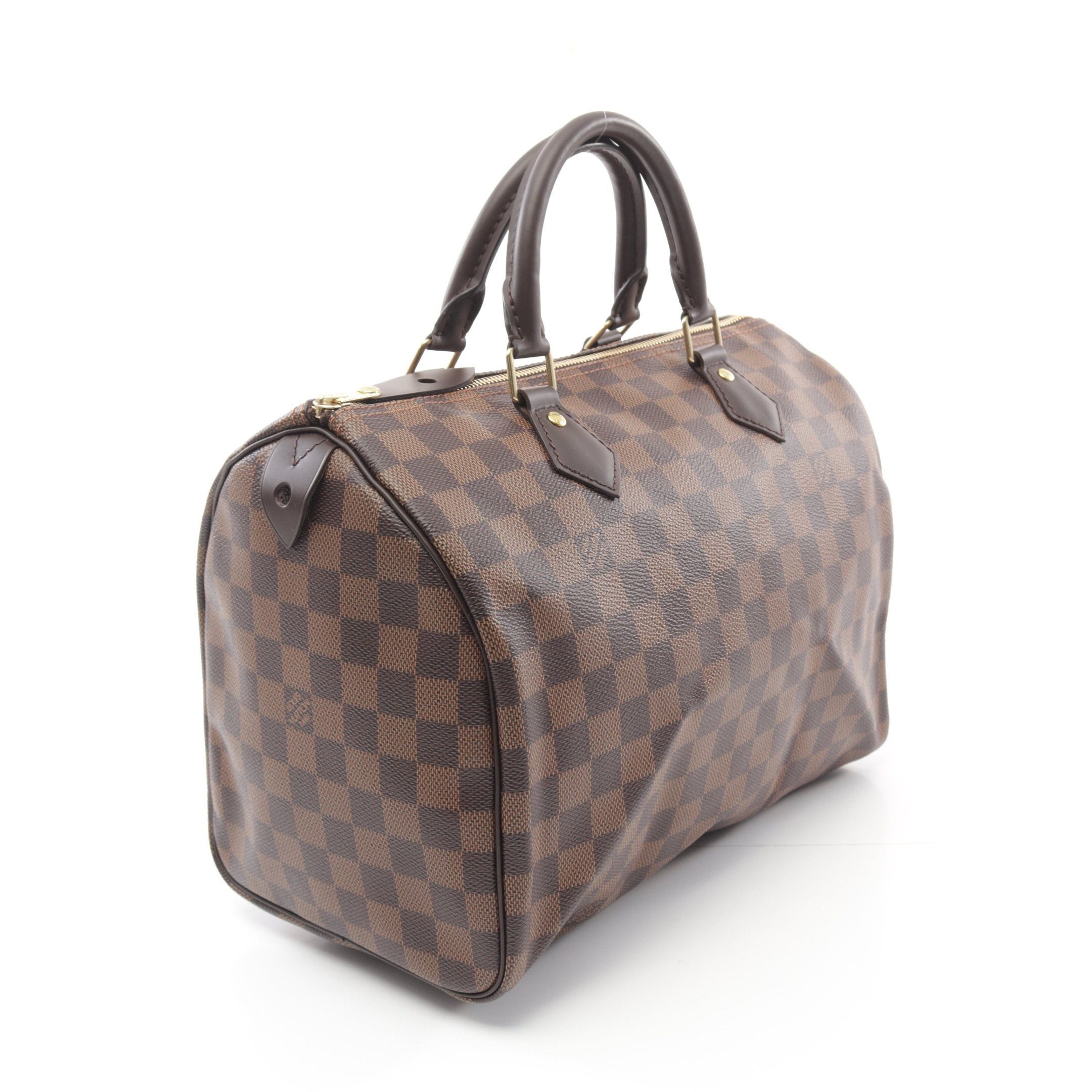 Louis Vuitton Louis Vuitton Speedy 30 Damier Ebene Handbag Leather Brown Size ONE SIZE - 2 Thumbnail