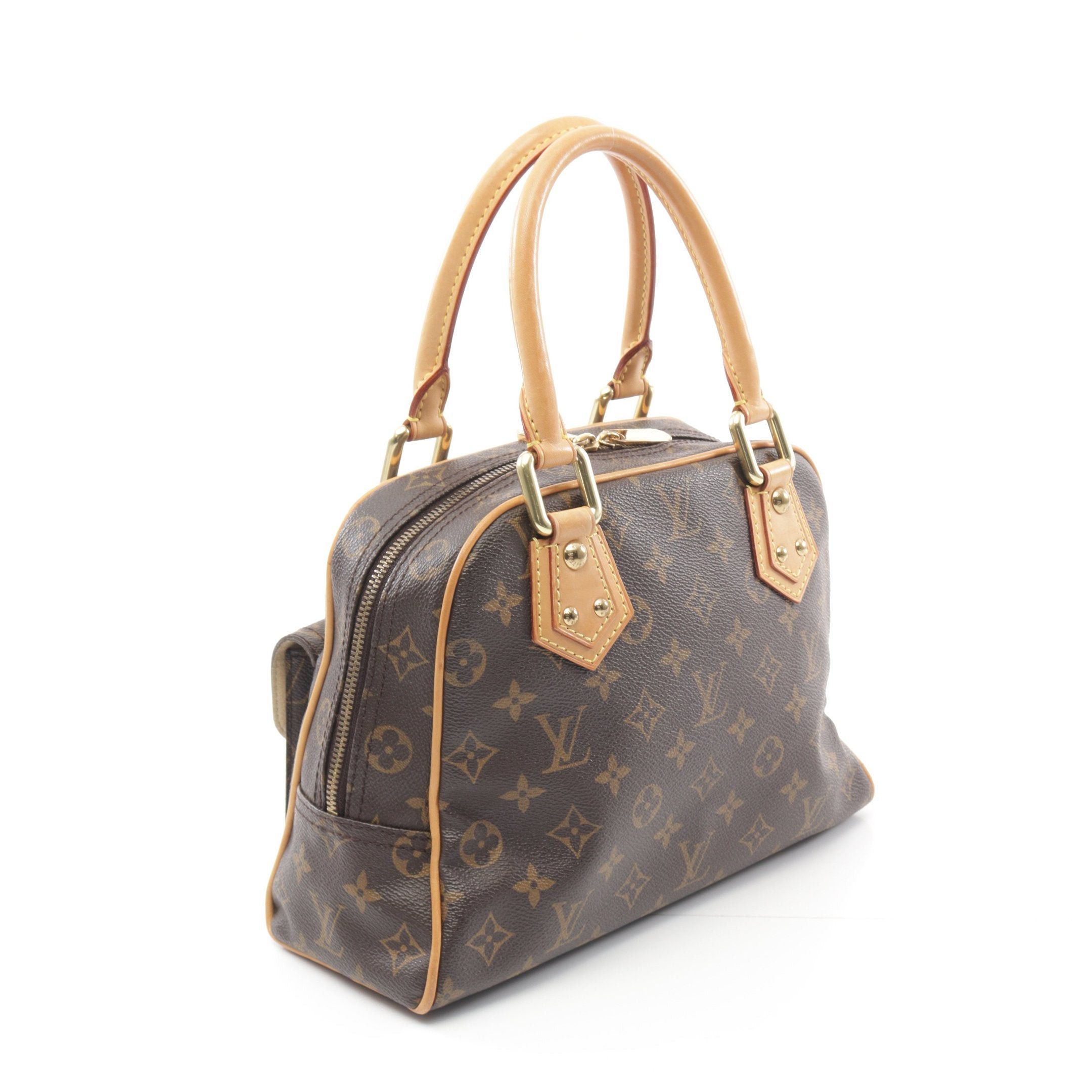 Louis Vuitton Louis Vuitton Manhattan Pm Monogram Handbag Leather Brown Size ONE SIZE - 2 Thumbnail