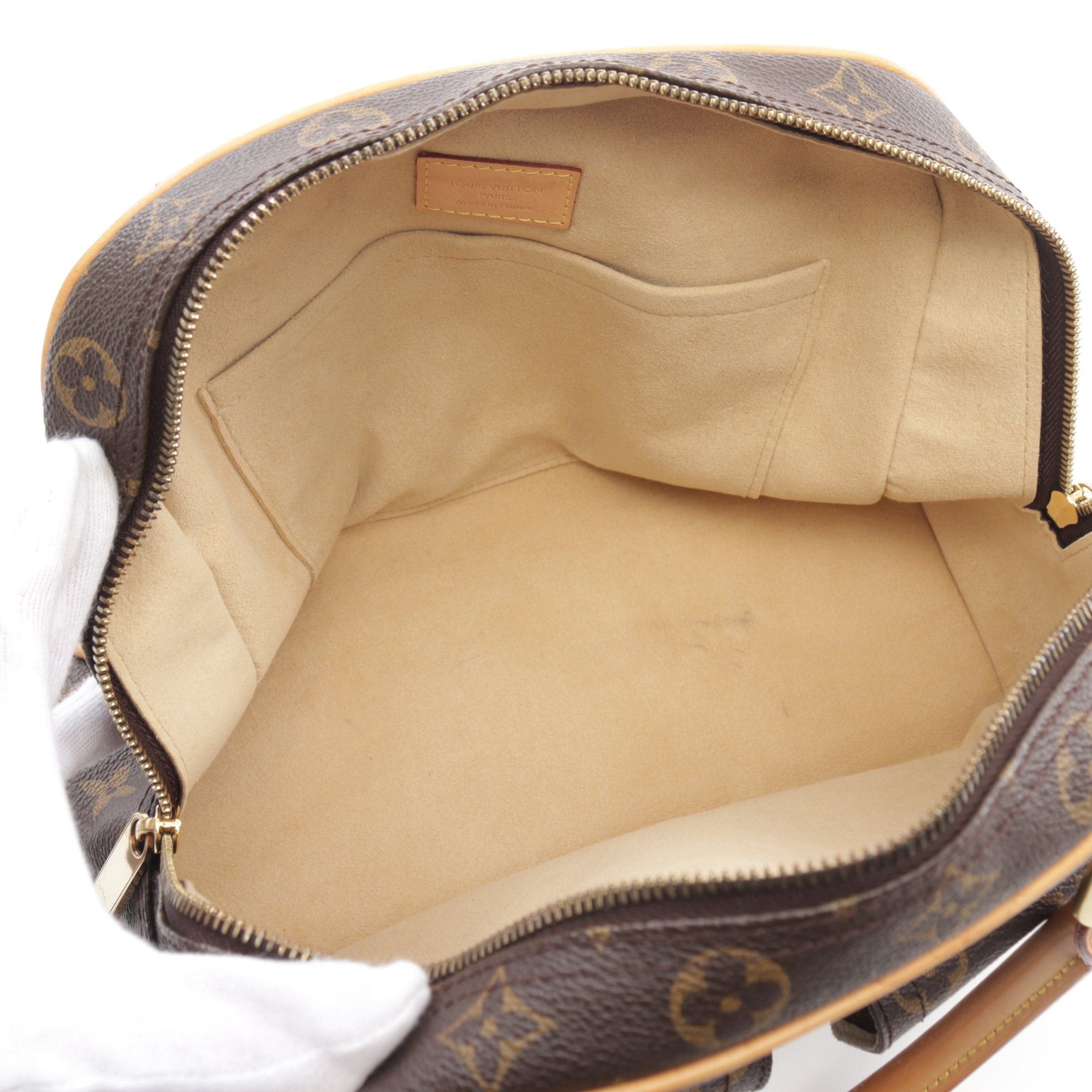 Louis Vuitton Louis Vuitton Manhattan Pm Monogram Handbag Leather Brown Size ONE SIZE - 3 Thumbnail