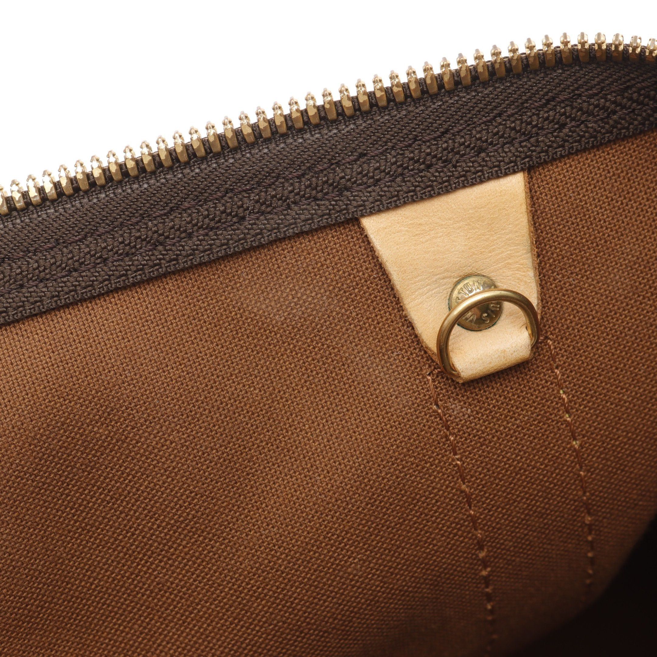 Louis Vuitton Louis Vuitton Keepall 60 Monogram Boston Bag Leather Brown Size ONE SIZE - 10 Thumbnail