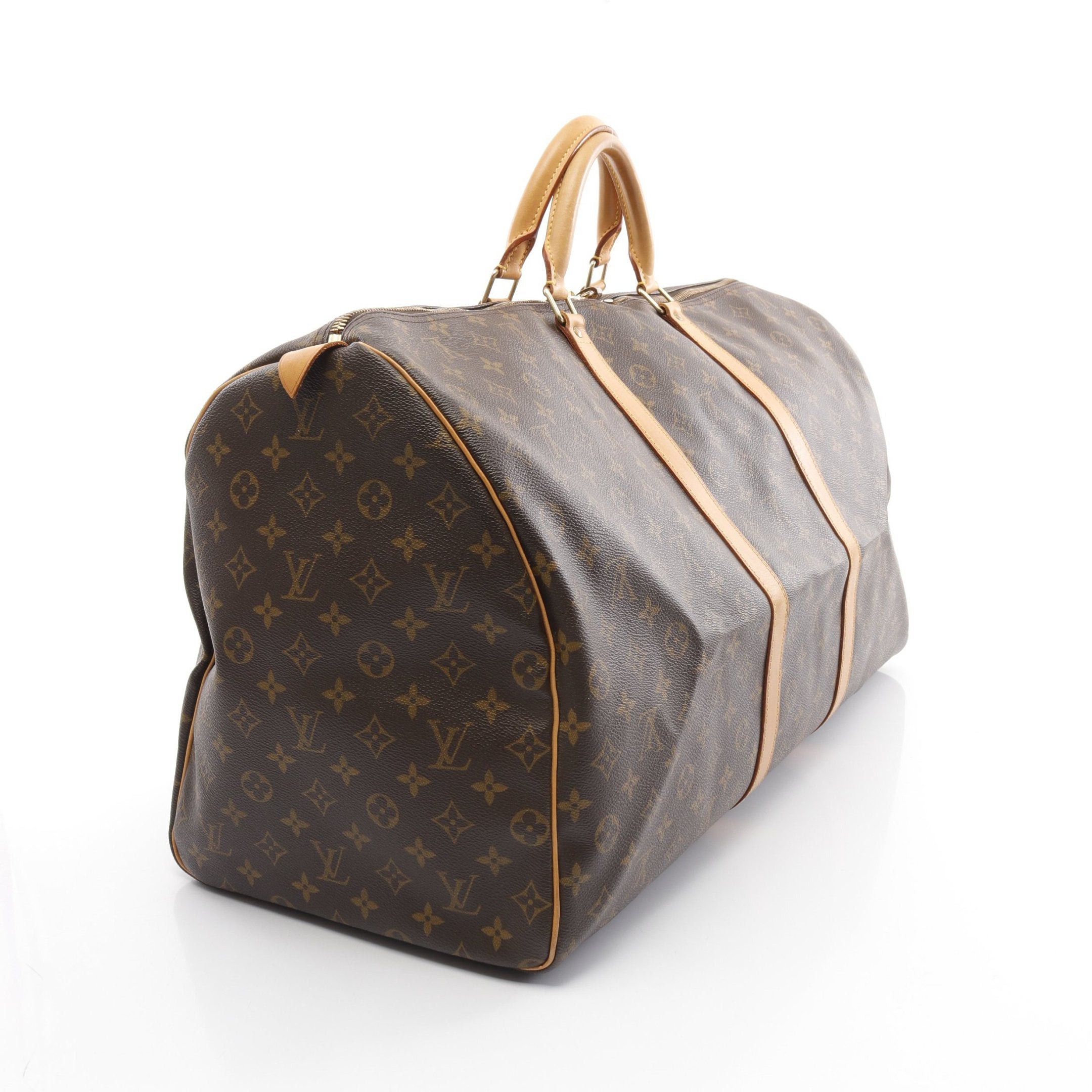Louis Vuitton Louis Vuitton Keepall 60 Monogram Boston Bag Leather Brown Size ONE SIZE - 2 Thumbnail