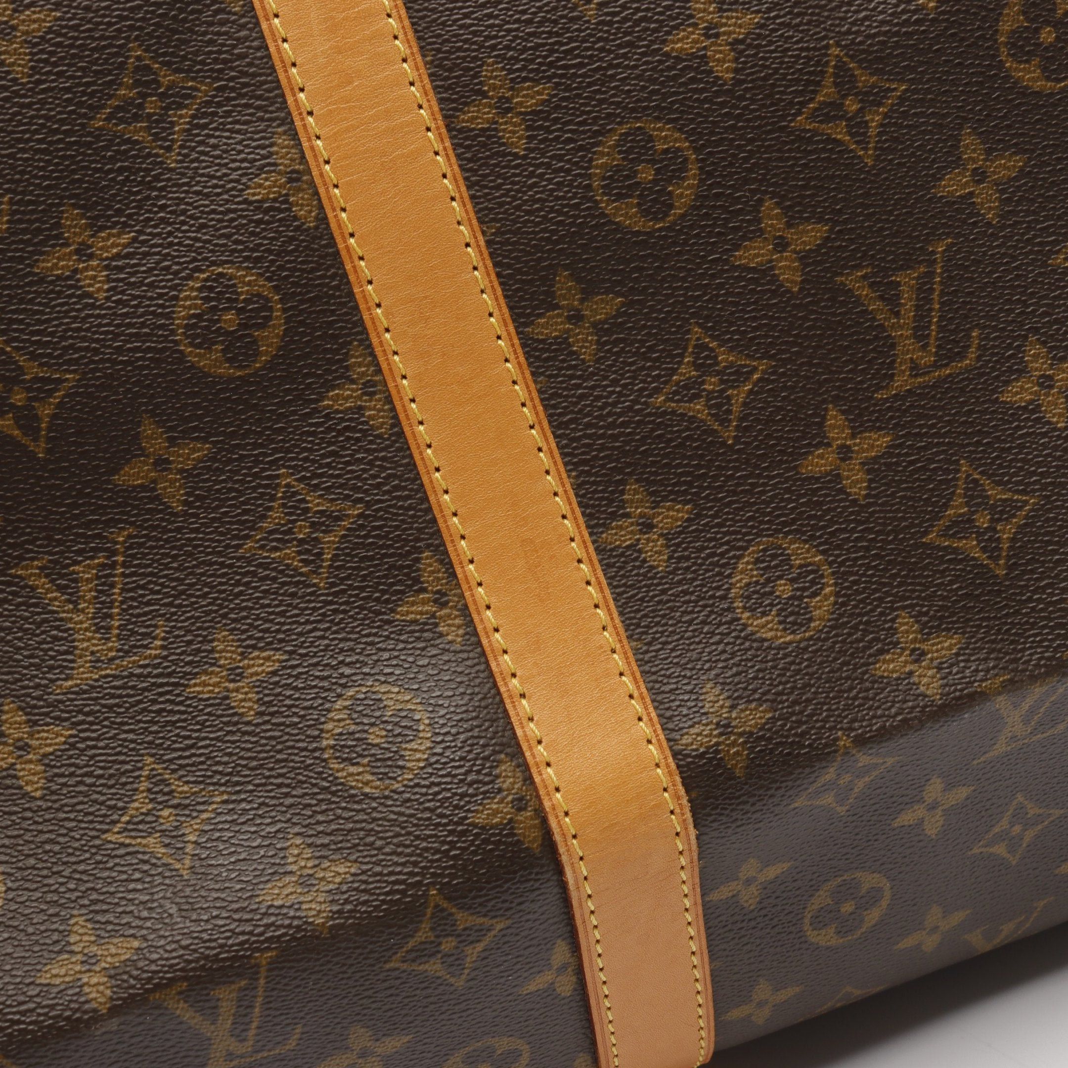 Louis Vuitton Louis Vuitton Keepall 60 Monogram Boston Bag Leather Brown Size ONE SIZE - 7 Thumbnail