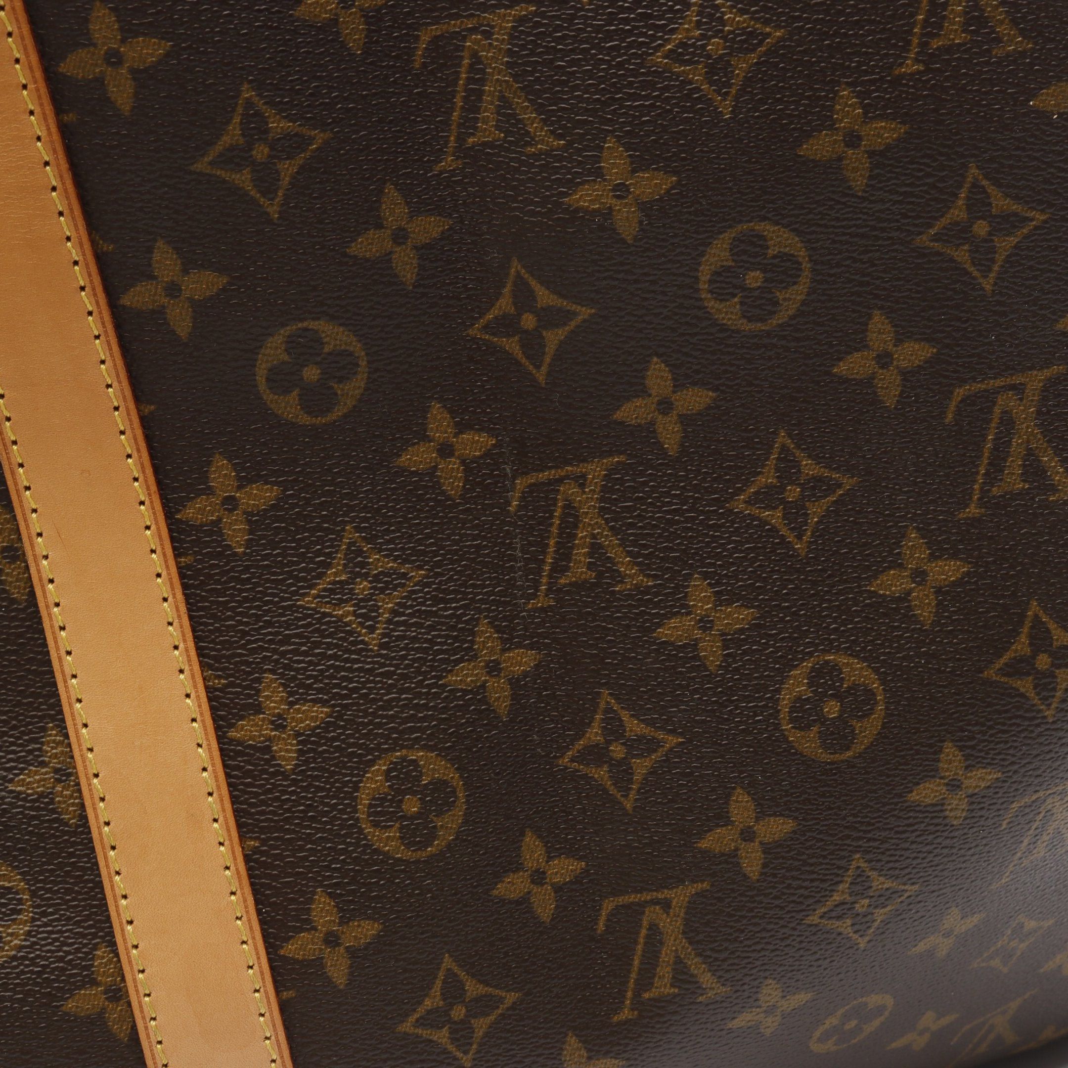 Louis Vuitton Louis Vuitton Keepall 60 Monogram Boston Bag Leather Brown Size ONE SIZE - 11 Thumbnail