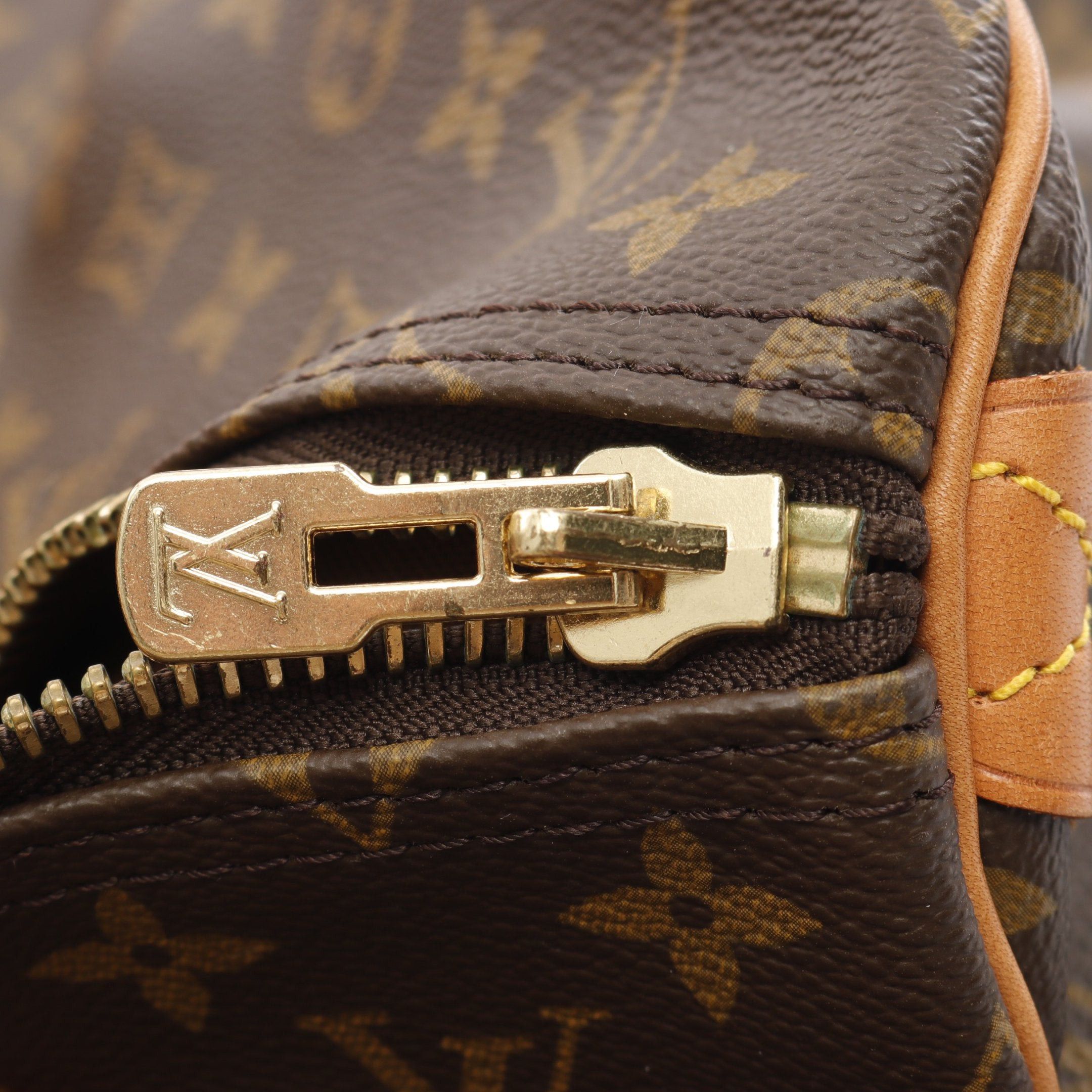 Louis Vuitton Louis Vuitton Keepall 55 Monogram Boston Bag Leather Brown Size ONE SIZE - 10 Thumbnail