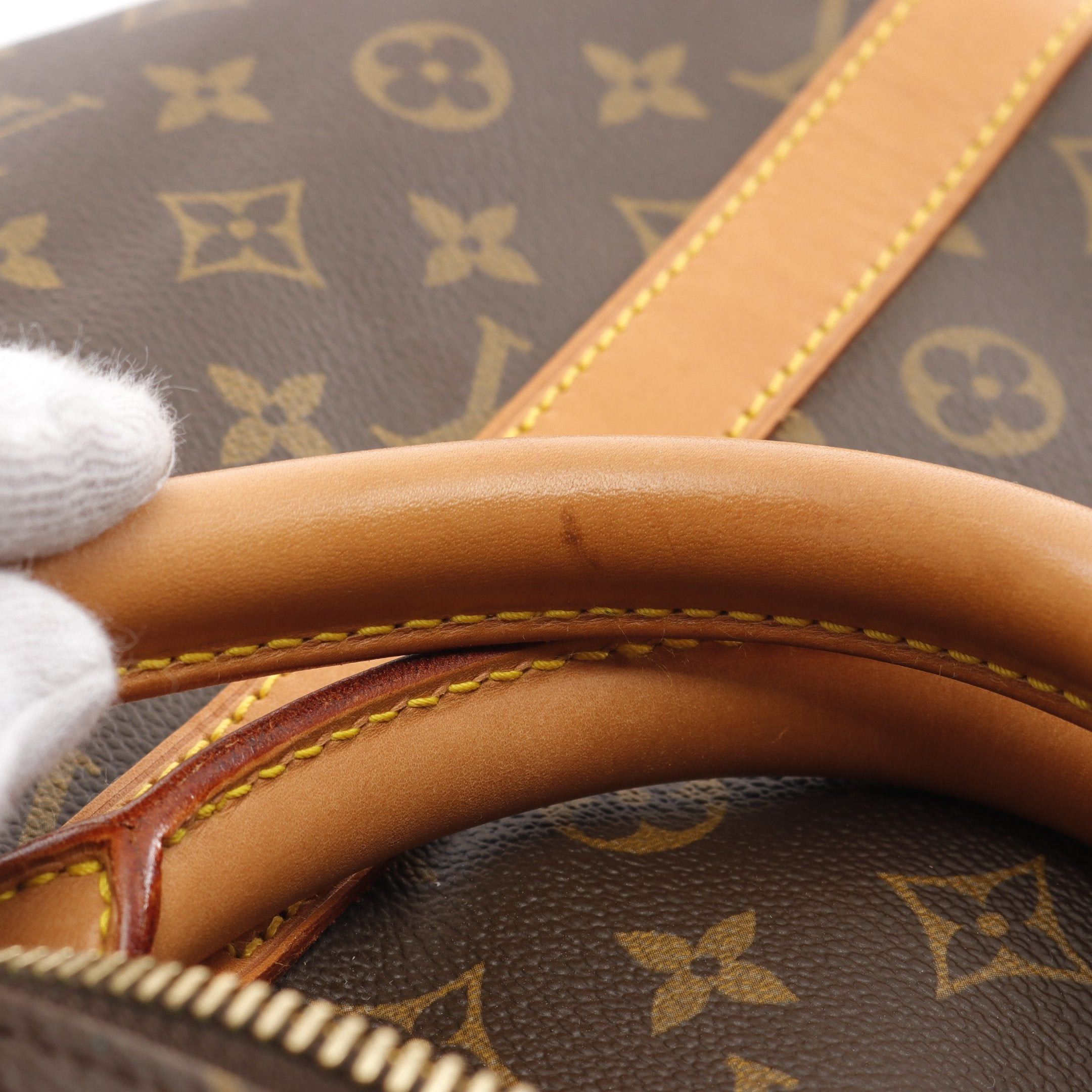 Louis Vuitton Louis Vuitton Keepall 55 Monogram Boston Bag Leather Brown Size ONE SIZE - 8 Thumbnail