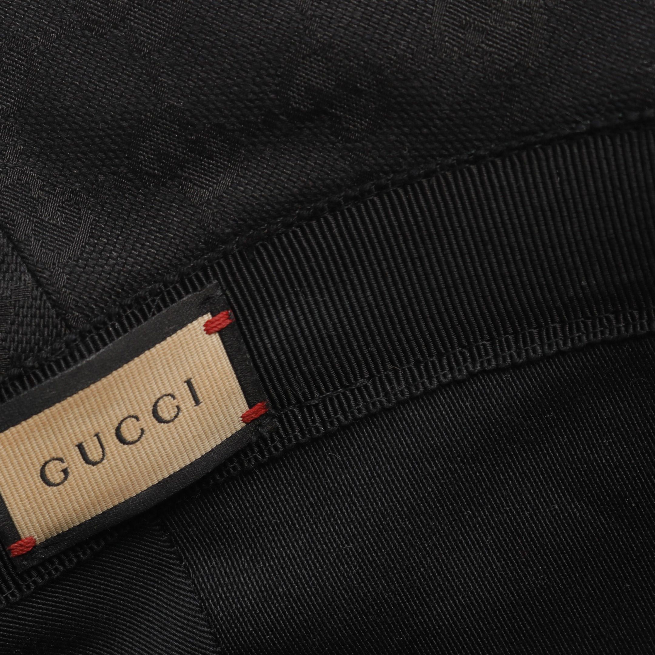 Gucci Gucci Fedora Hat Gg Marmont Canvas Leather Black Size ONE SIZE - 9 Thumbnail