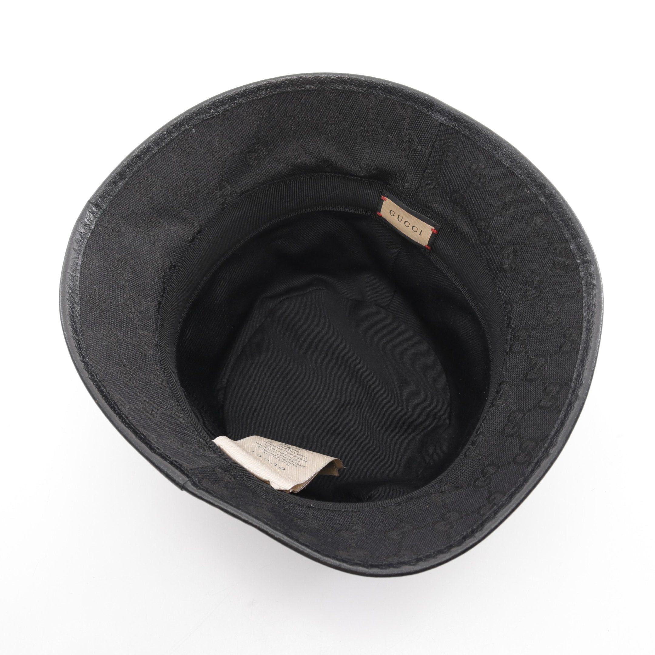 Gucci Gucci Fedora Hat Gg Marmont Canvas Leather Black Size ONE SIZE - 3 Thumbnail