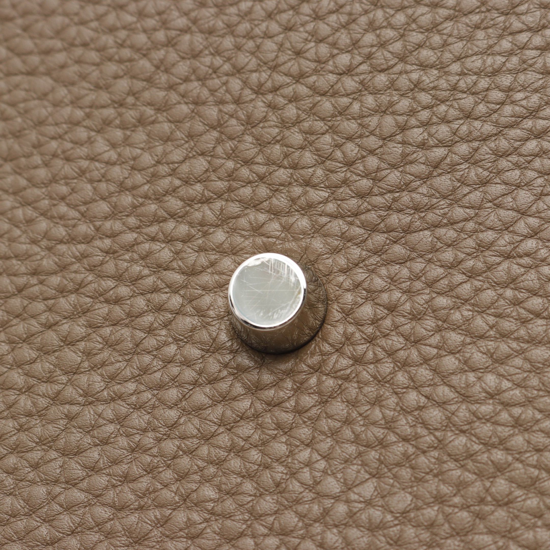 Hermes Hermes Lindy 30 Etoupe Shoulder Bag Clemence Leather Gray Beige Silver Hardware □Q Stamp Size ONE SIZE - 11 Thumbnail