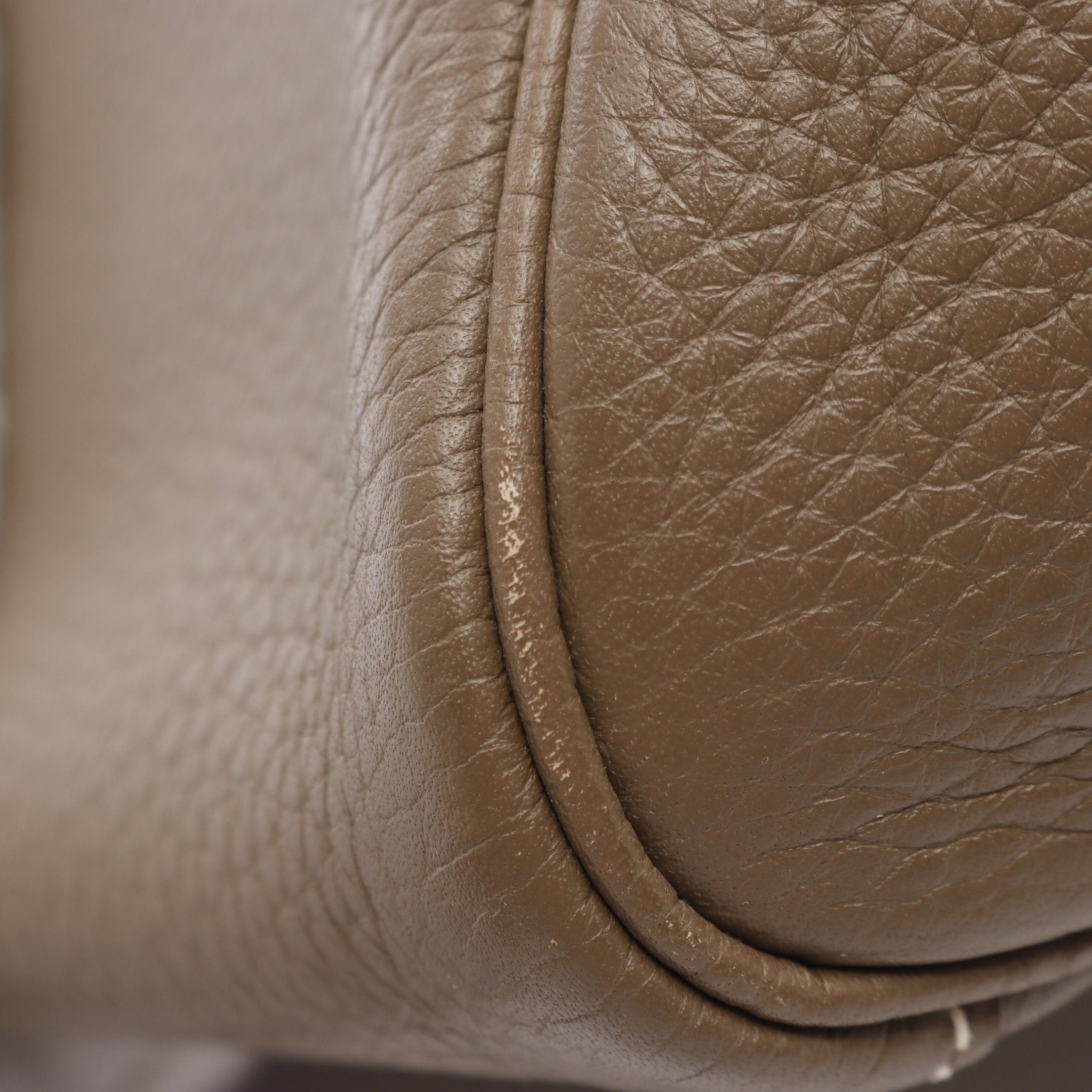 Hermes Hermes Lindy 30 Etoupe Shoulder Bag Clemence Leather Gray Beige Silver Hardware □Q Stamp Size ONE SIZE - 7 Thumbnail