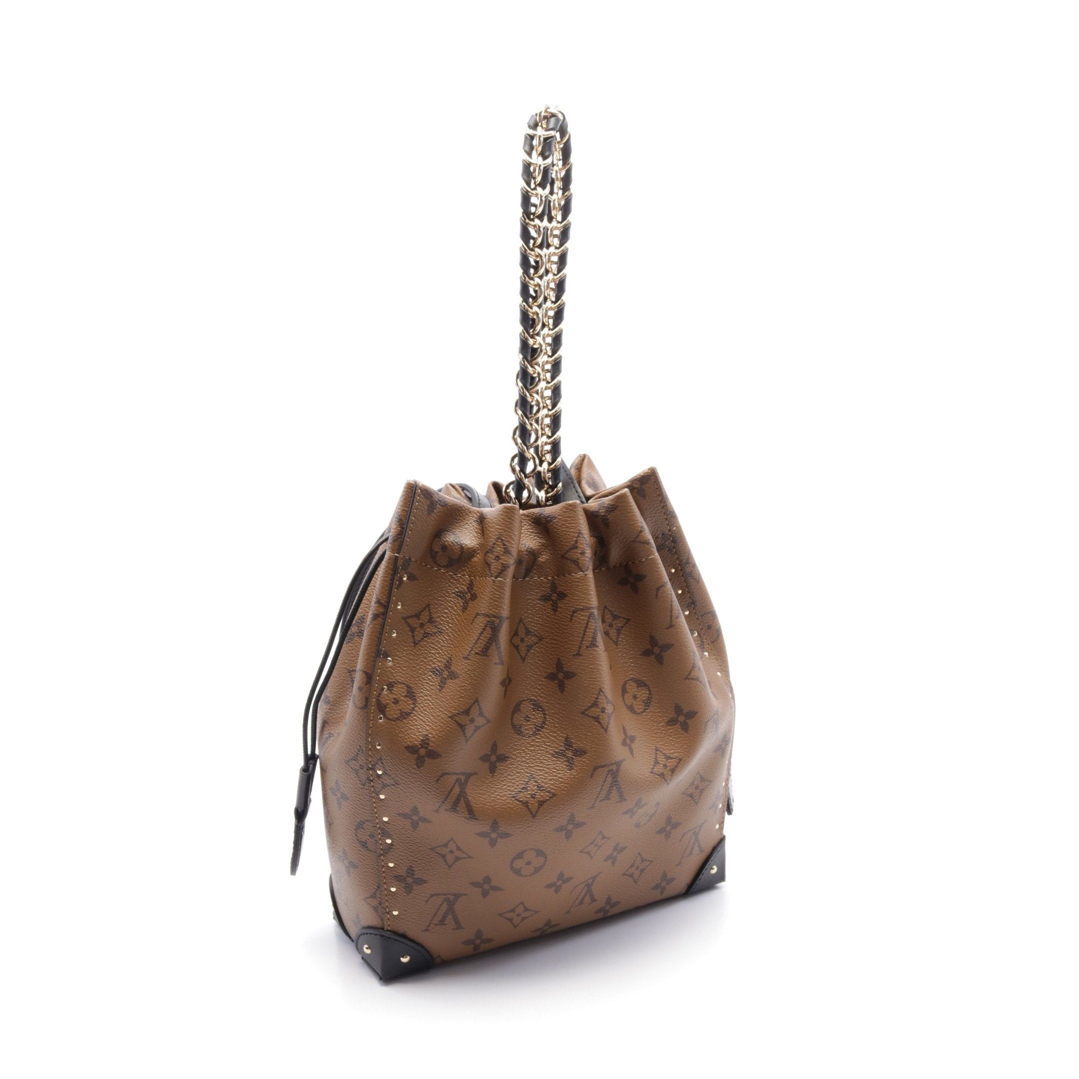 Louis Vuitton Louis Vuitton Noe Trunk Monogram Reverse Handbag Leather Light Brown Black Size ONE SIZE - 2 Thumbnail