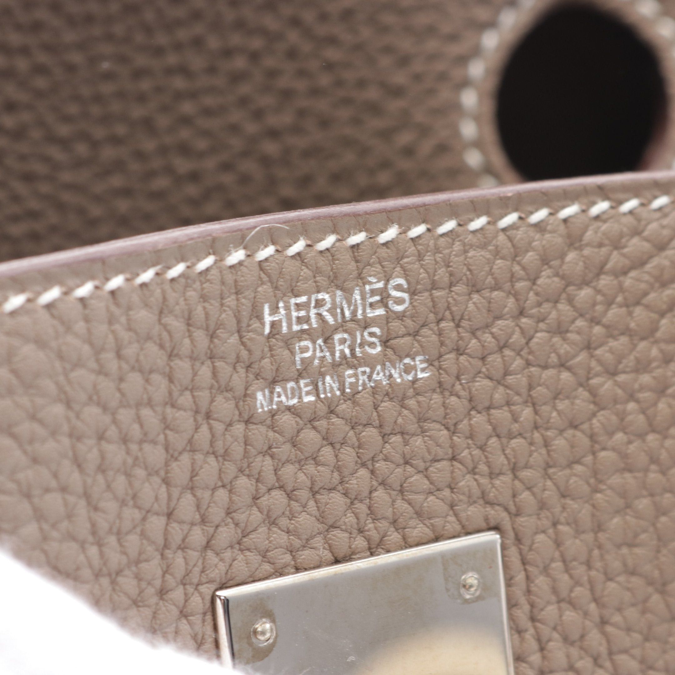 Hermes Hermes Birkin 30 Etoupe Handbag Togo Gray Brown Silver Hardware C Engraved Size ONE SIZE - 4 Thumbnail