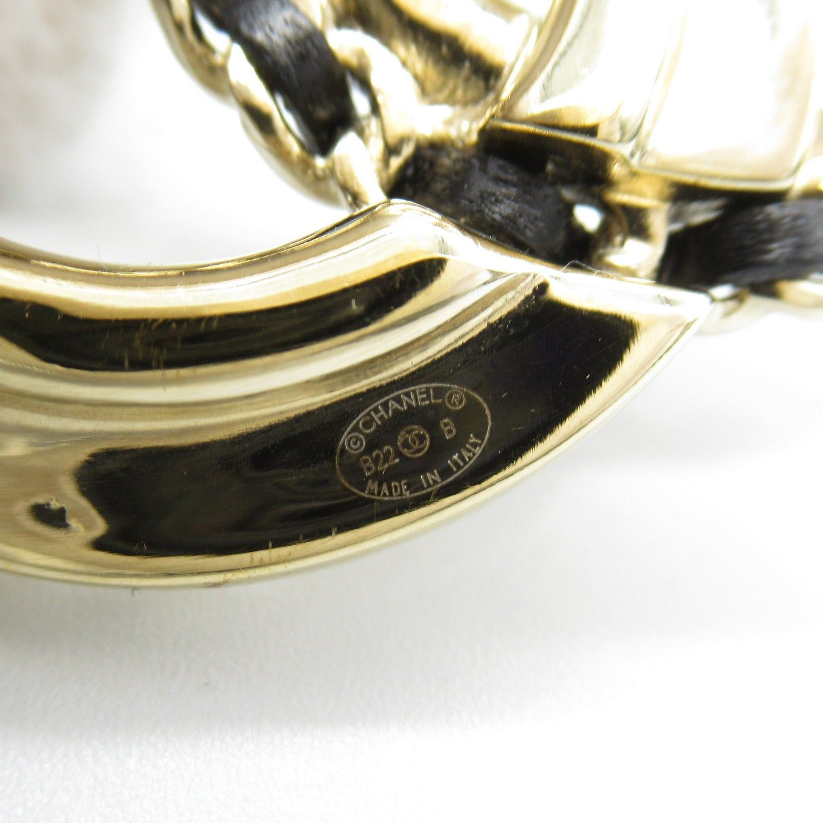 Chanel Chanel Coco Mark Brooch Gp (Gold Plated) Lambskin (Sheepskin) Fake Pearl Black Gold Size ONE SIZE - 5 Thumbnail