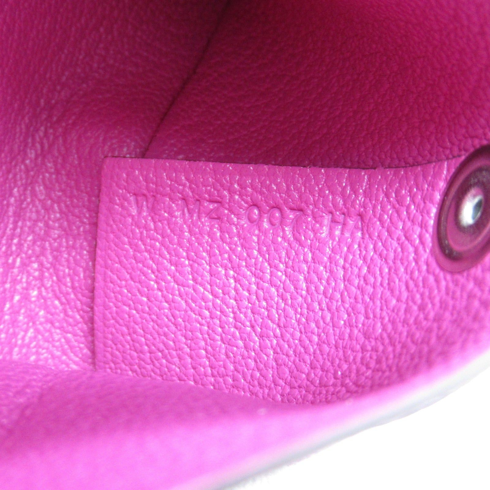 Hermes Hermes Bastia Rose Purple Coin Purse Leather Chevre Silver Hardware Double Engraved Size ONE SIZE - 7 Thumbnail