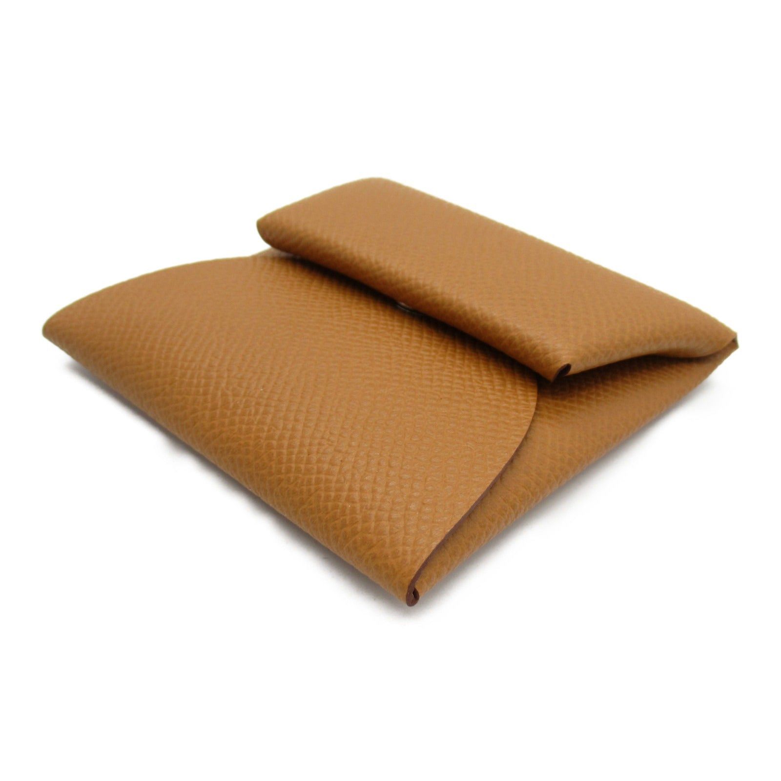 Hermes Hermes Bastia Gold Coin Purse Leather Veau Epsom Brown Silver Hardware Double Engraved Size ONE SIZE - 3 Thumbnail