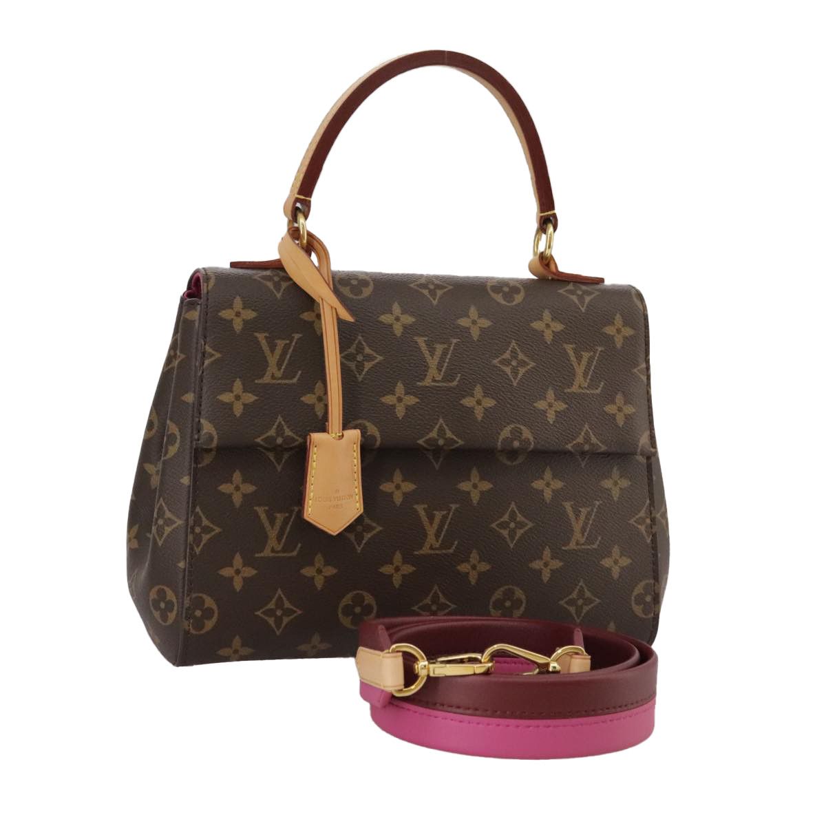 LOUIS VUITTON Monogram Cluny BB Hand Bag 2way M42738 LV Auth 103374A
