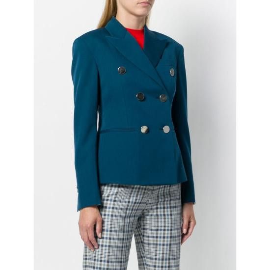 Calvin Klein CALVIN KLEIN Women Suit Jackets W093 83WWJA73 475 BLUE Size XS / US 0-2 / IT 36-38 - 3 Thumbnail