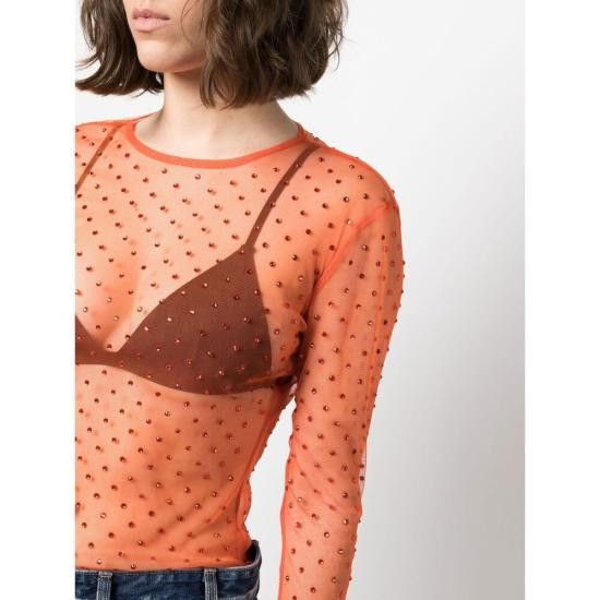 SIEDRES SIEDRES Women Blouses WRS23TP07OR DESTA ORANG ORANGE Size XS / US 0-2 / IT 36-38 - 5 Thumbnail