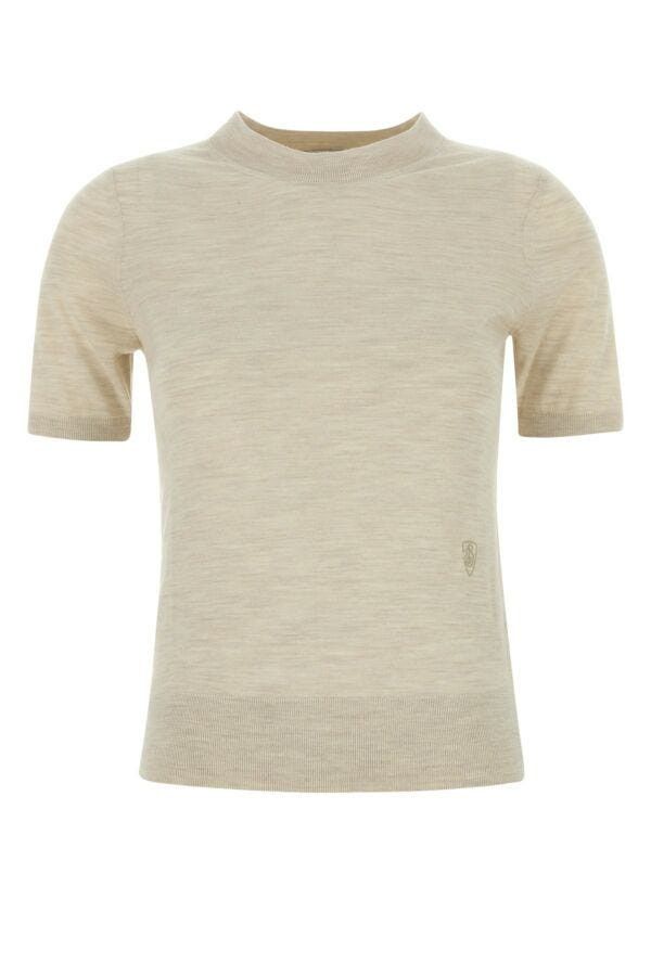 Burberry Sand Wool T-Shirt Size XS / US 0-2 / IT 36-38 - 3 Thumbnail