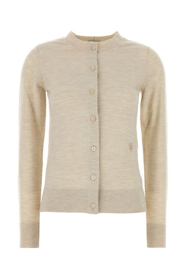 Burberry Sand Wool Cardigan Size S / US 4 / IT 40 - 3 Thumbnail