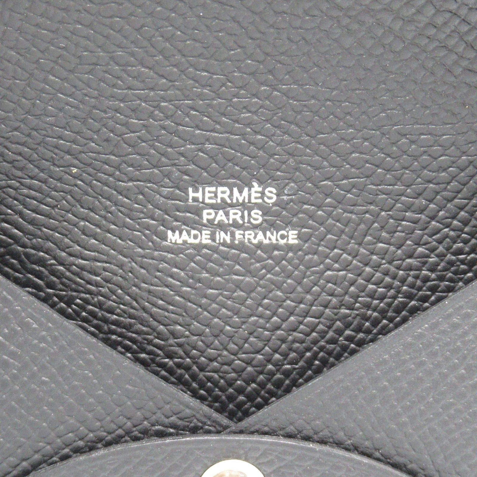 Hermes Hermes Calvi Black Card Case Leather Veau Epsom (Hermes) B Stamp Size ONE SIZE - 6 Thumbnail