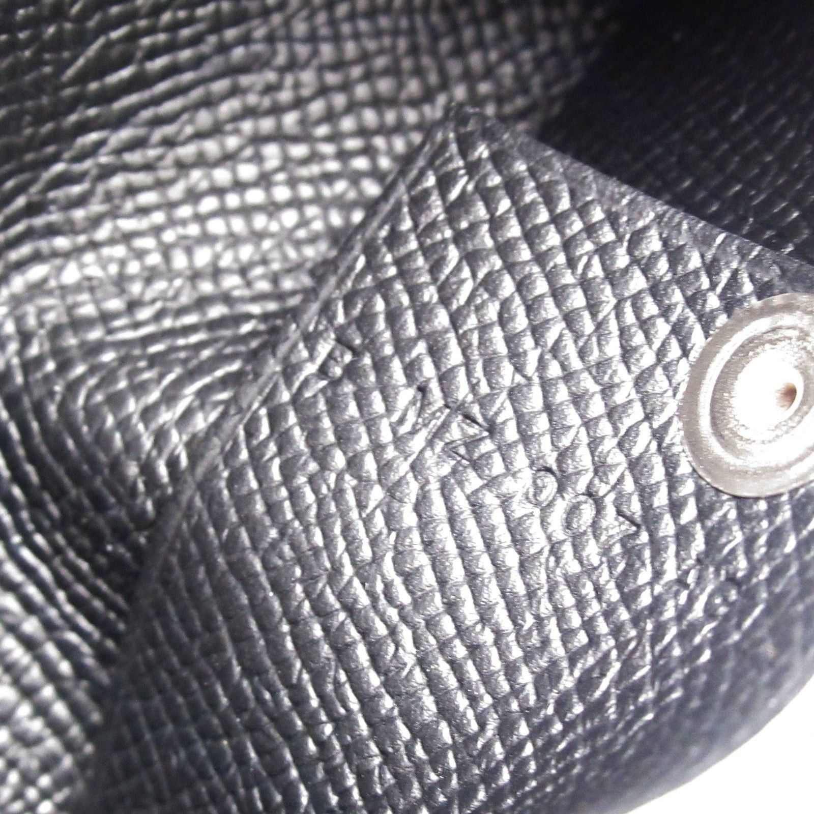 Hermes Hermes Calvi Black Card Case Leather Veau Epsom (Hermes) B Stamp Size ONE SIZE - 7 Thumbnail
