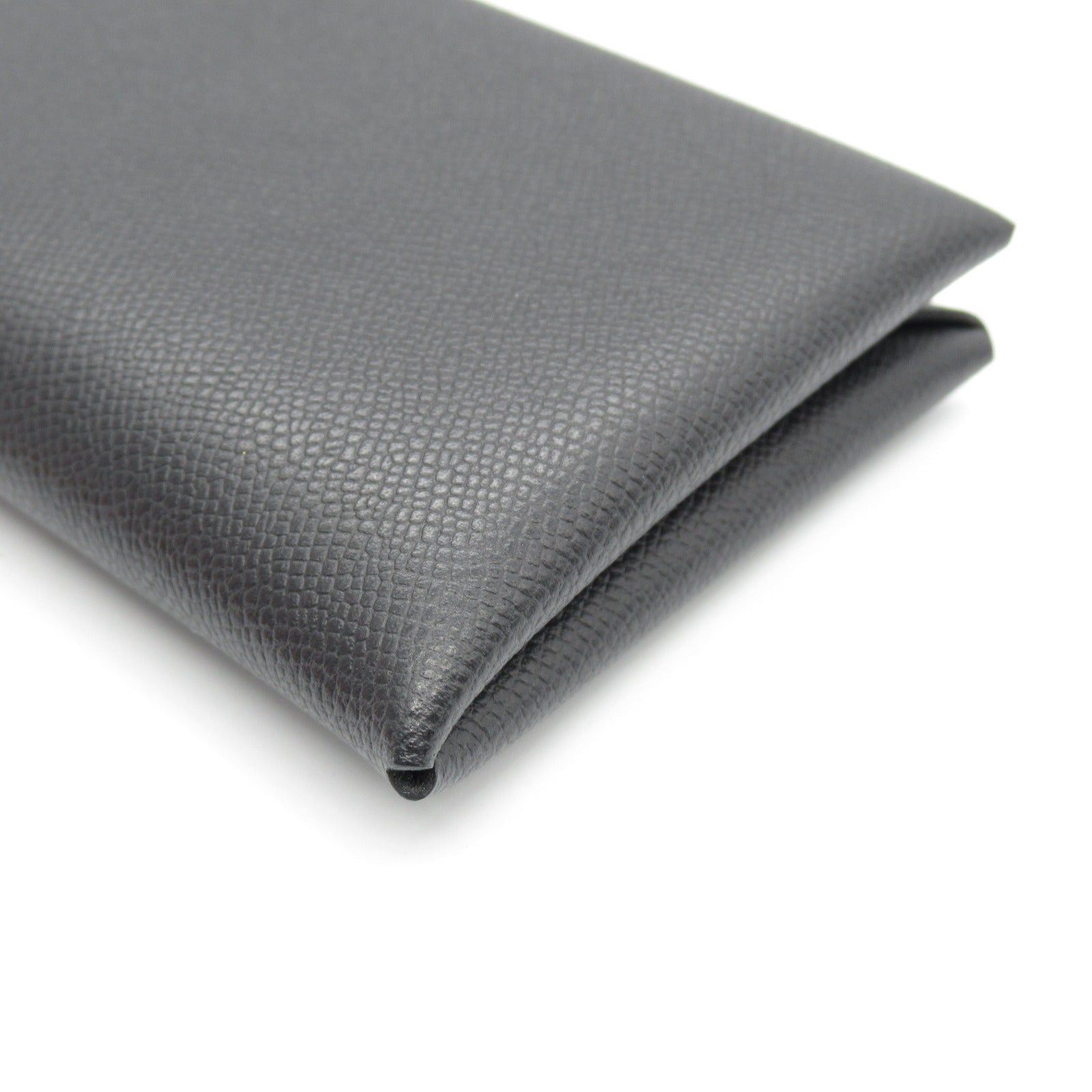 Hermes Hermes Calvi Black Card Case Leather Vomadam (Hermes) Silver Hardware B Stamp Size ONE SIZE - 9 Thumbnail