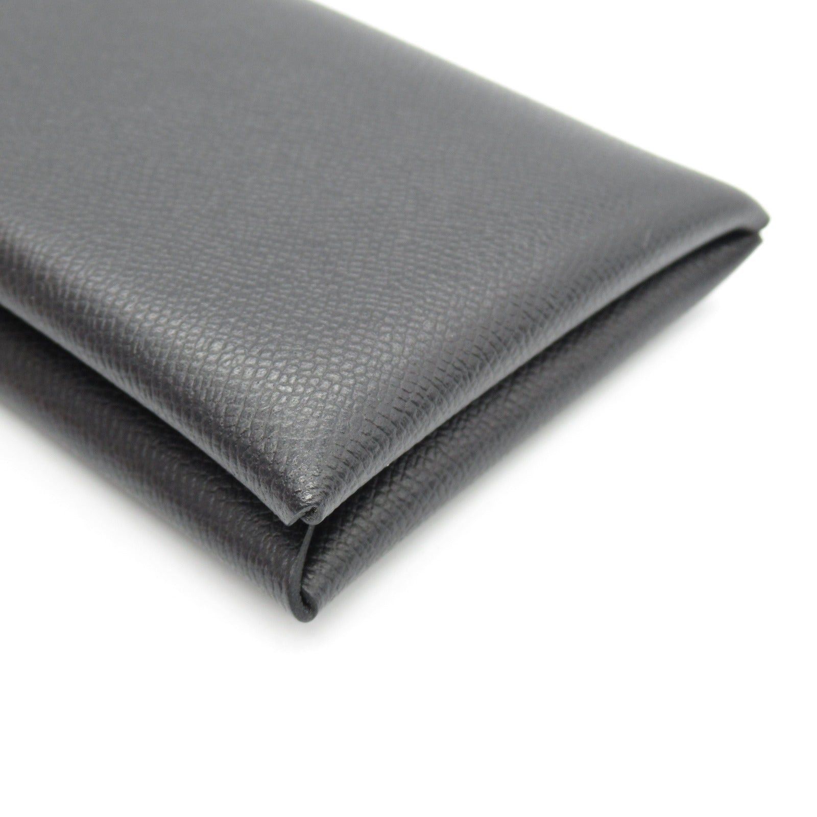Hermes Hermes Calvi Black Card Case Leather Vomadam (Hermes) Silver Hardware B Stamp Size ONE SIZE - 8 Thumbnail